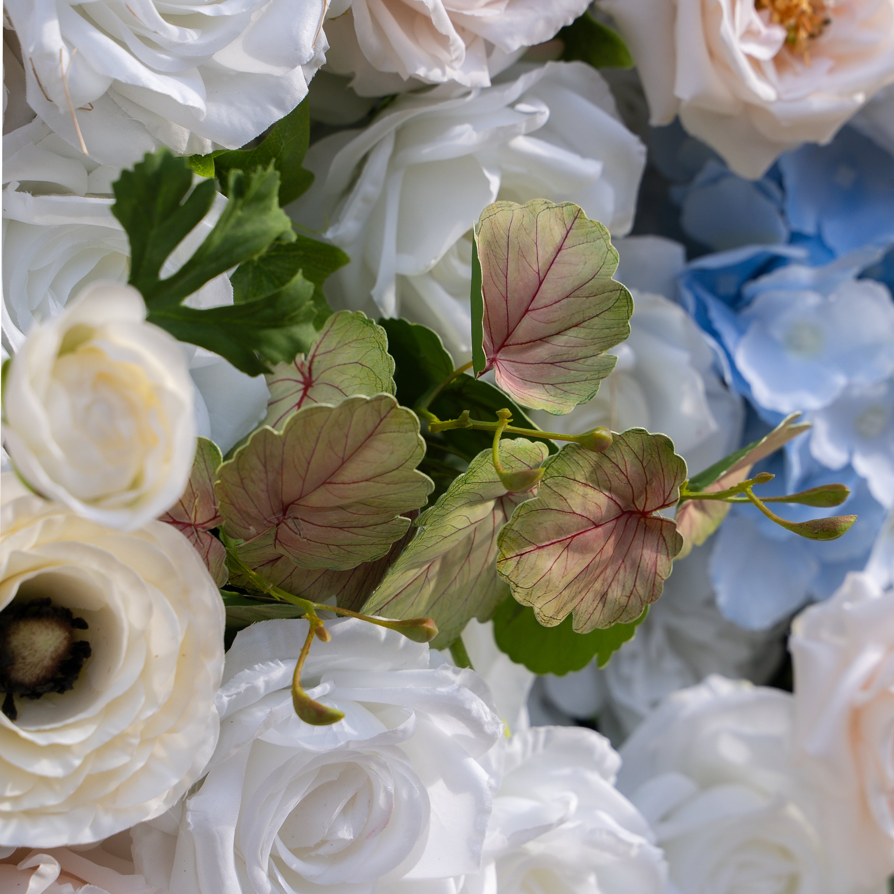 Carla:5D Fabric Artificial rolling up curtain flower wall