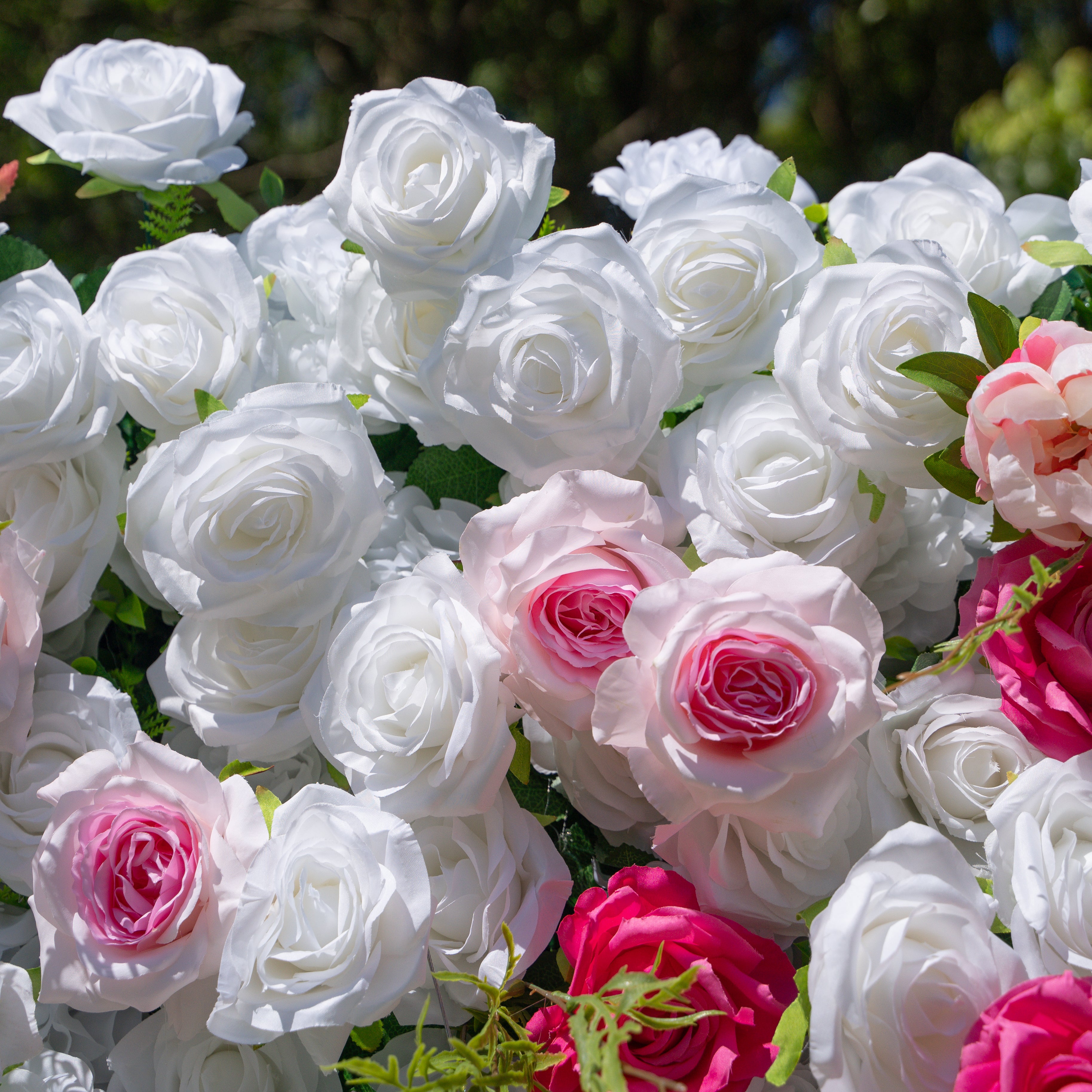 Carrie:3D Fabric Artificial rolling up curtain flower wall