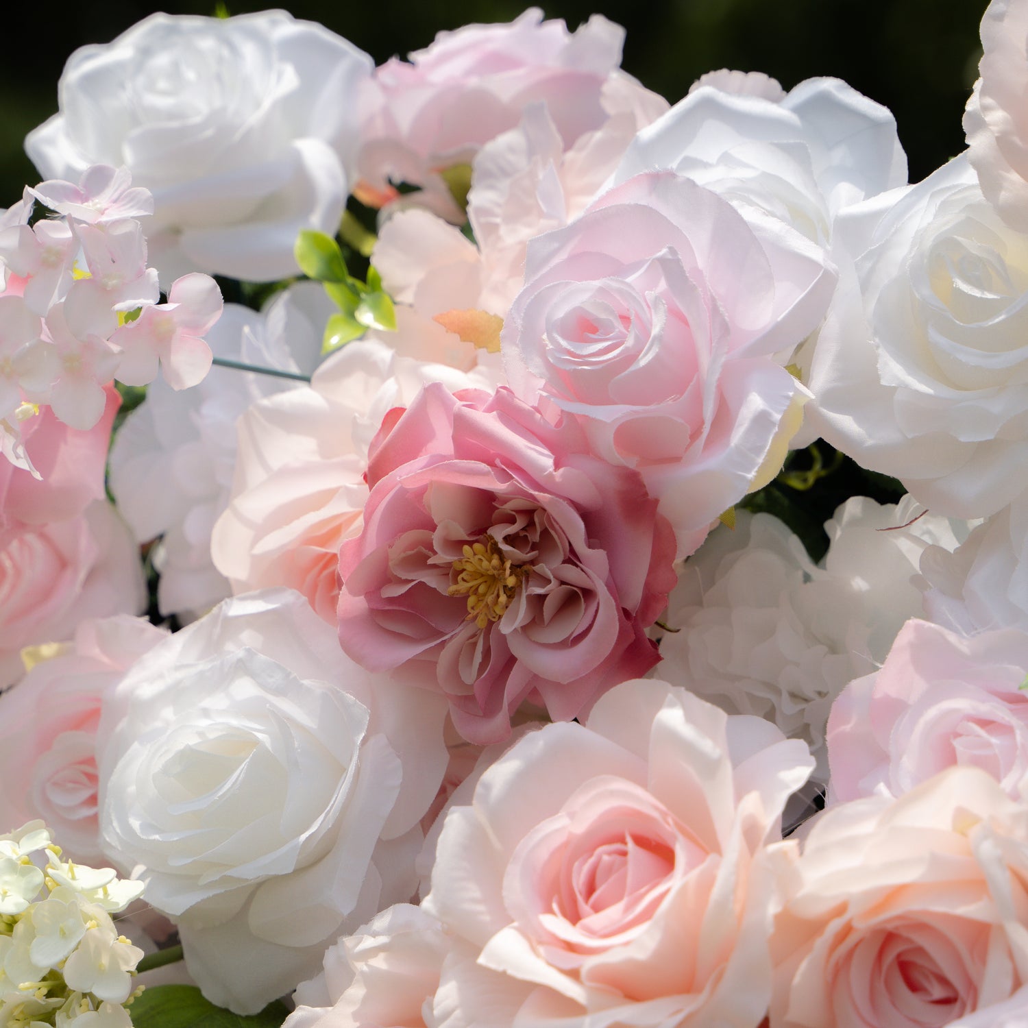 Chelsea:5D Fabric Artificial rolling up curtain flower wall Rose Morning