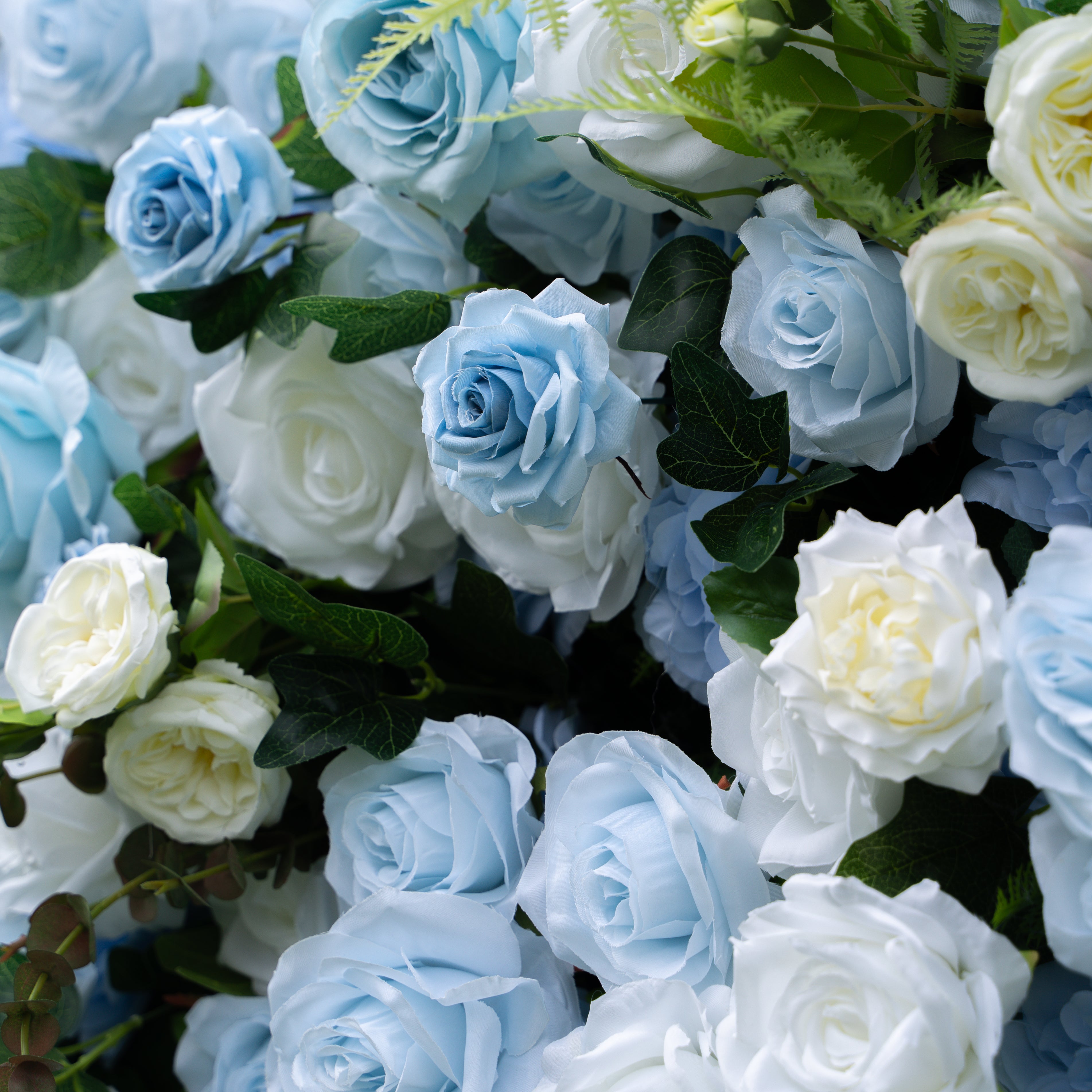 Cheska:5D Fabric Artificial rolling up curtain flower wall