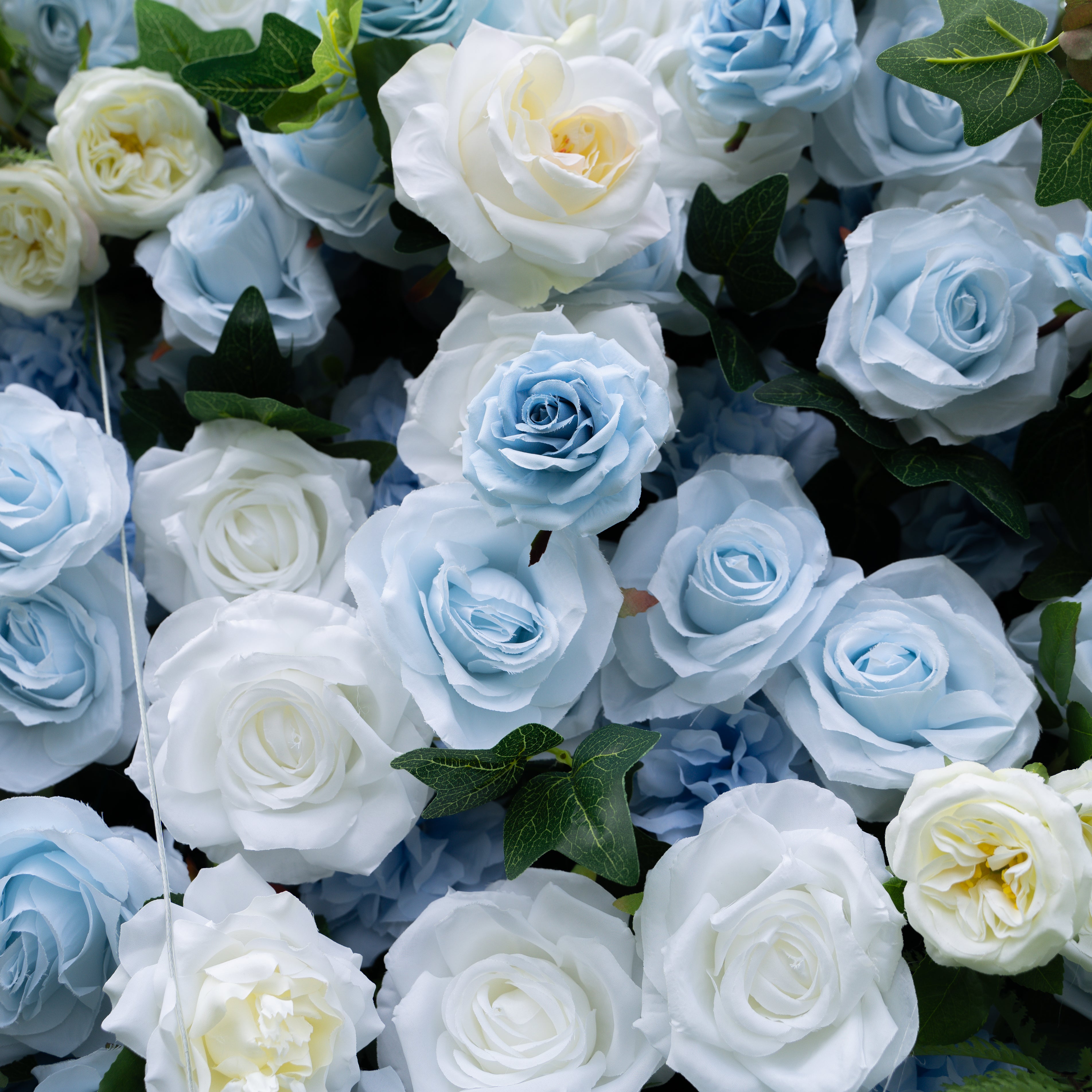 Cheska:5D Fabric Artificial rolling up curtain flower wall