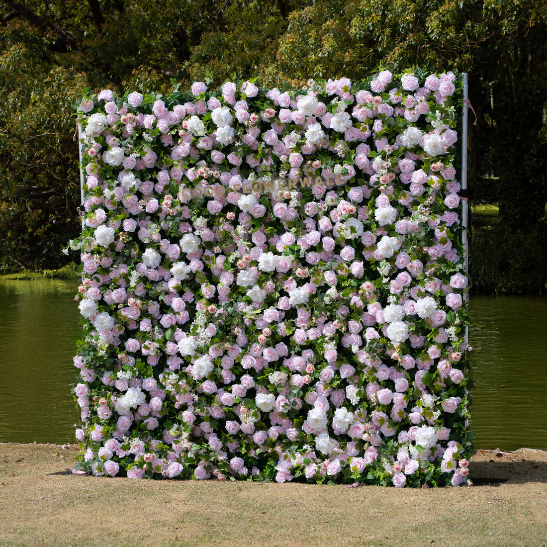 Chico: Fabric Artificial rolling up curtain flower wall 8ftx8ft for weddings and events decoration(Only USA)