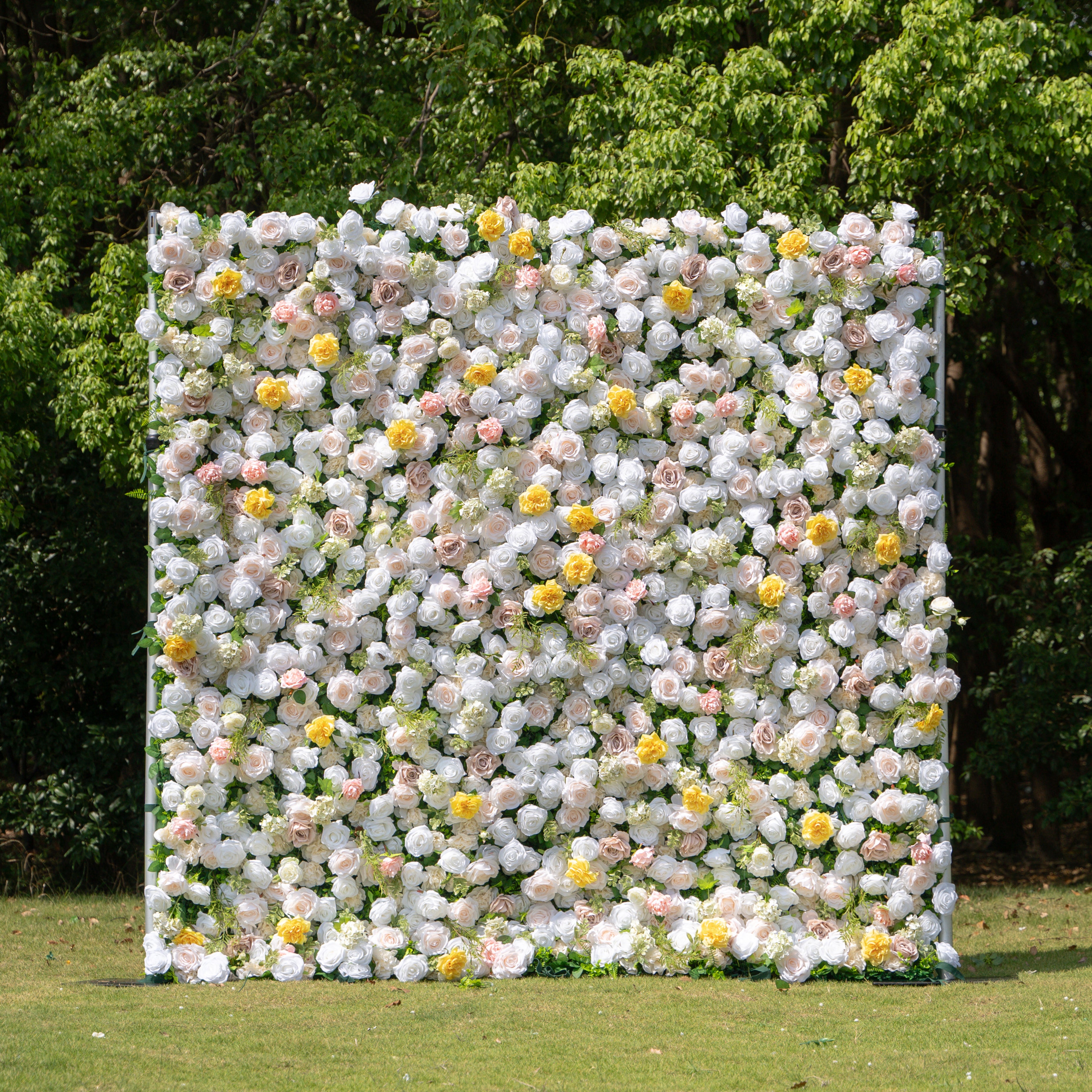 Ciao:5D Fabric Artificial rolling up curtain flower wall (Ready to ship) Rose Morning