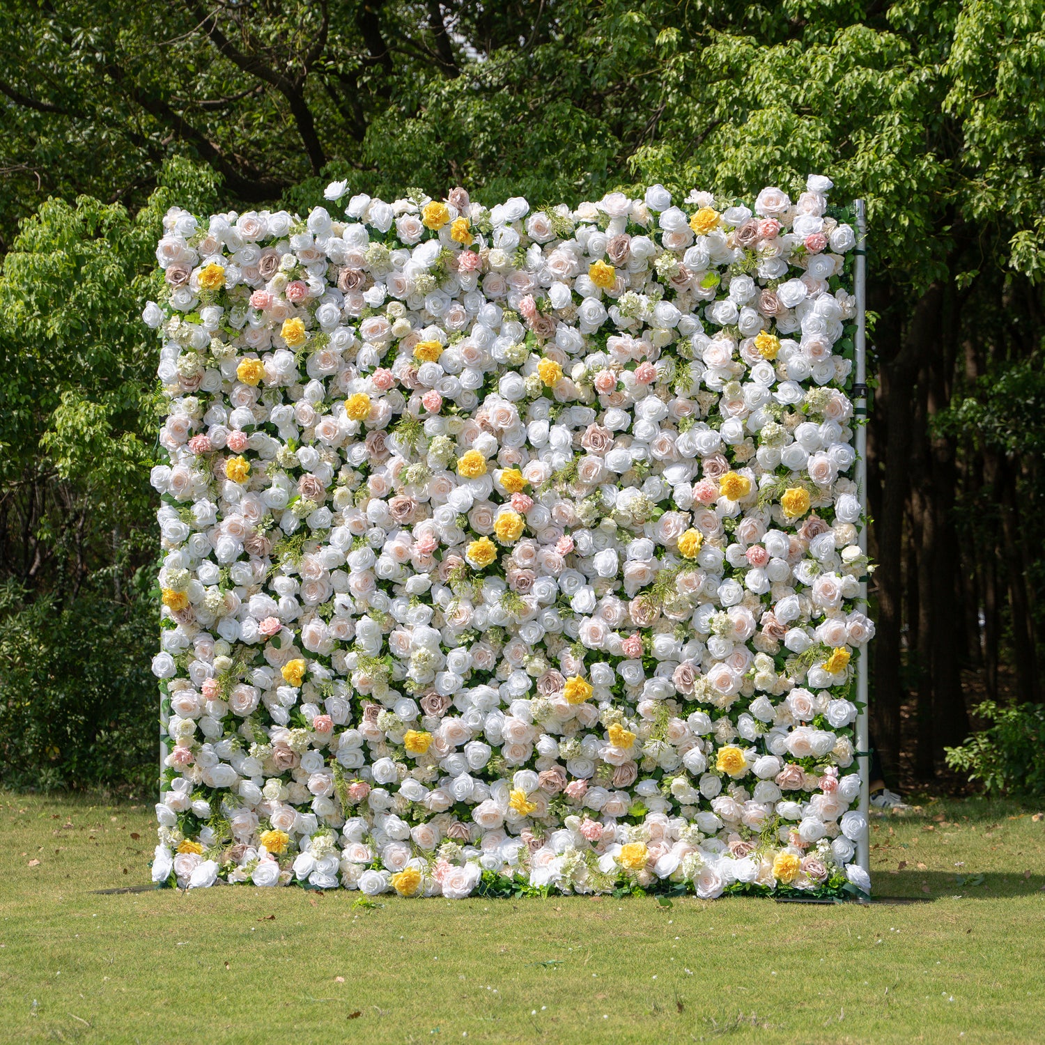 Ciao:5D Fabric Artificial rolling up curtain flower wall (Ready to ship) Rose Morning