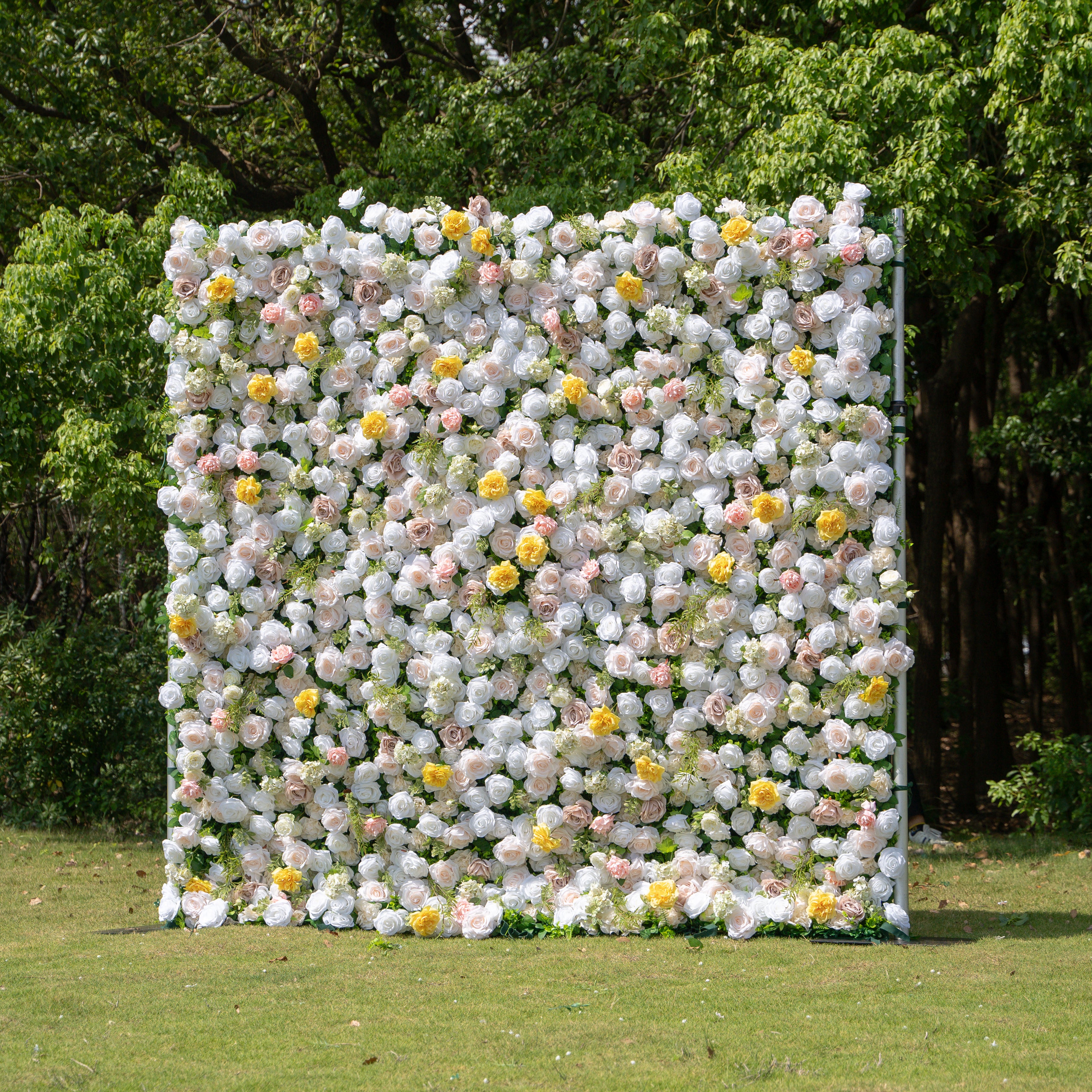 Ciao:5D Fabric Artificial rolling up curtain flower wall (Ready to ship) Rose Morning