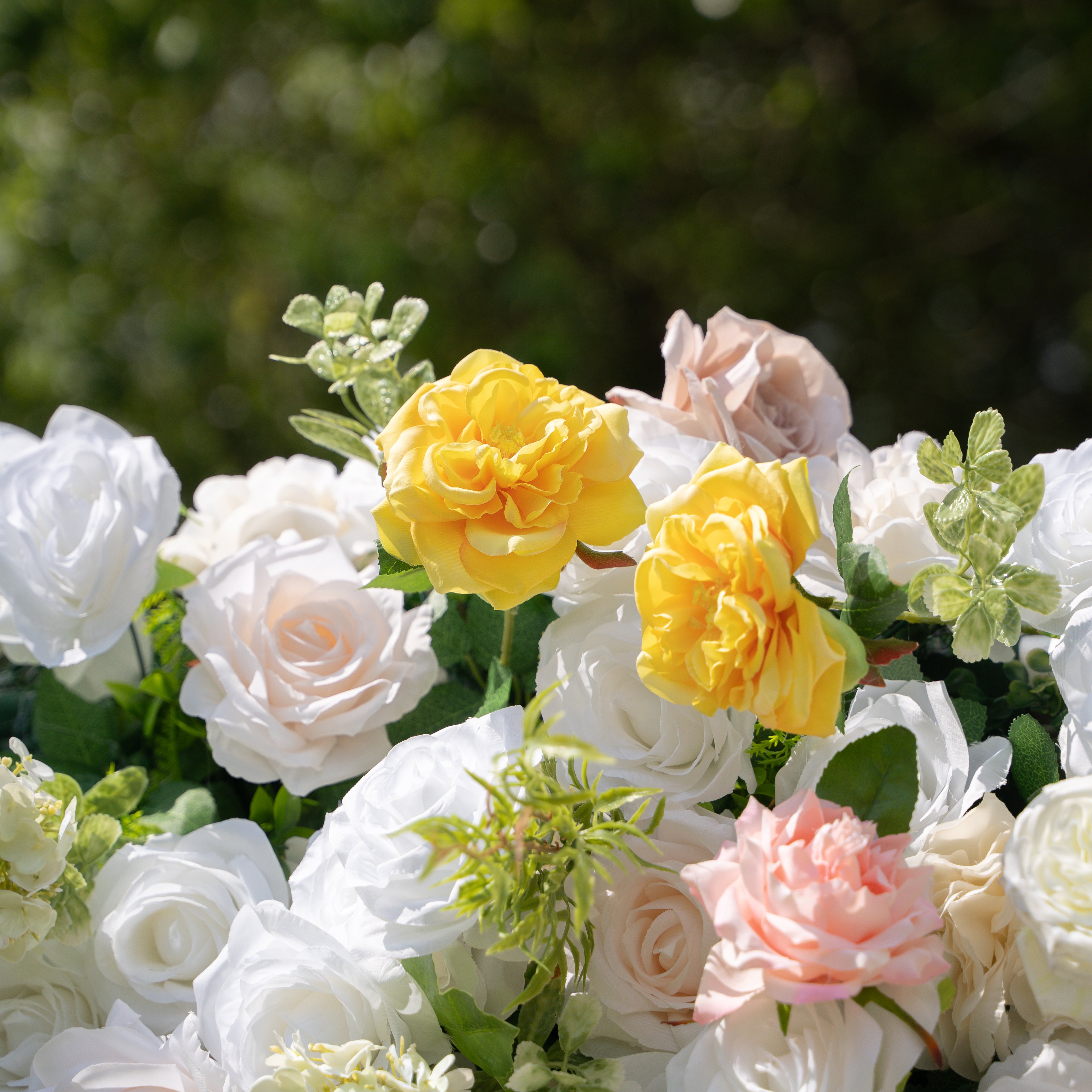 Ciao:5D Fabric Artificial rolling up curtain flower wall (Ready to ship) Rose Morning