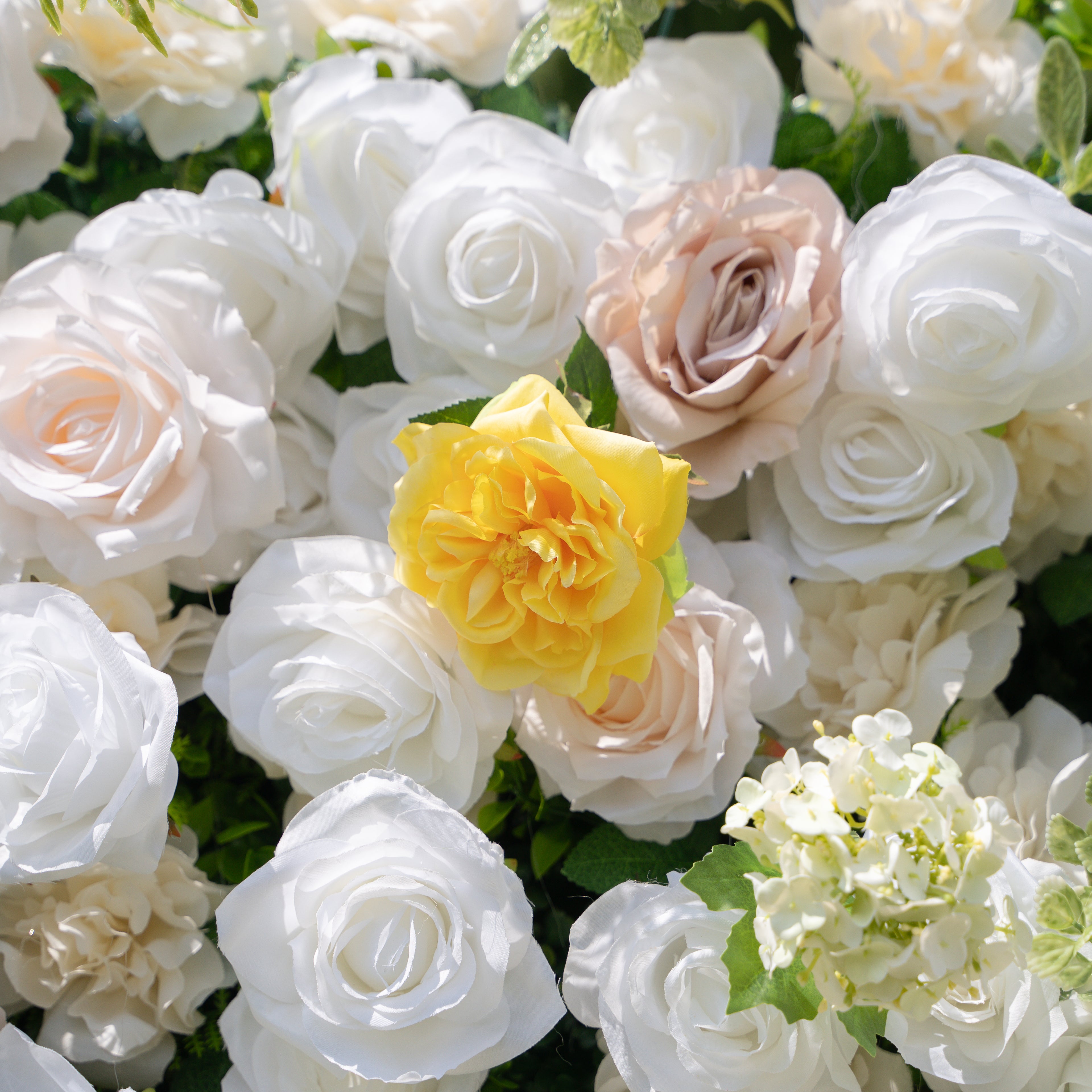 Ciao:5D Fabric Artificial rolling up curtain flower wall (Ready to ship) Rose Morning