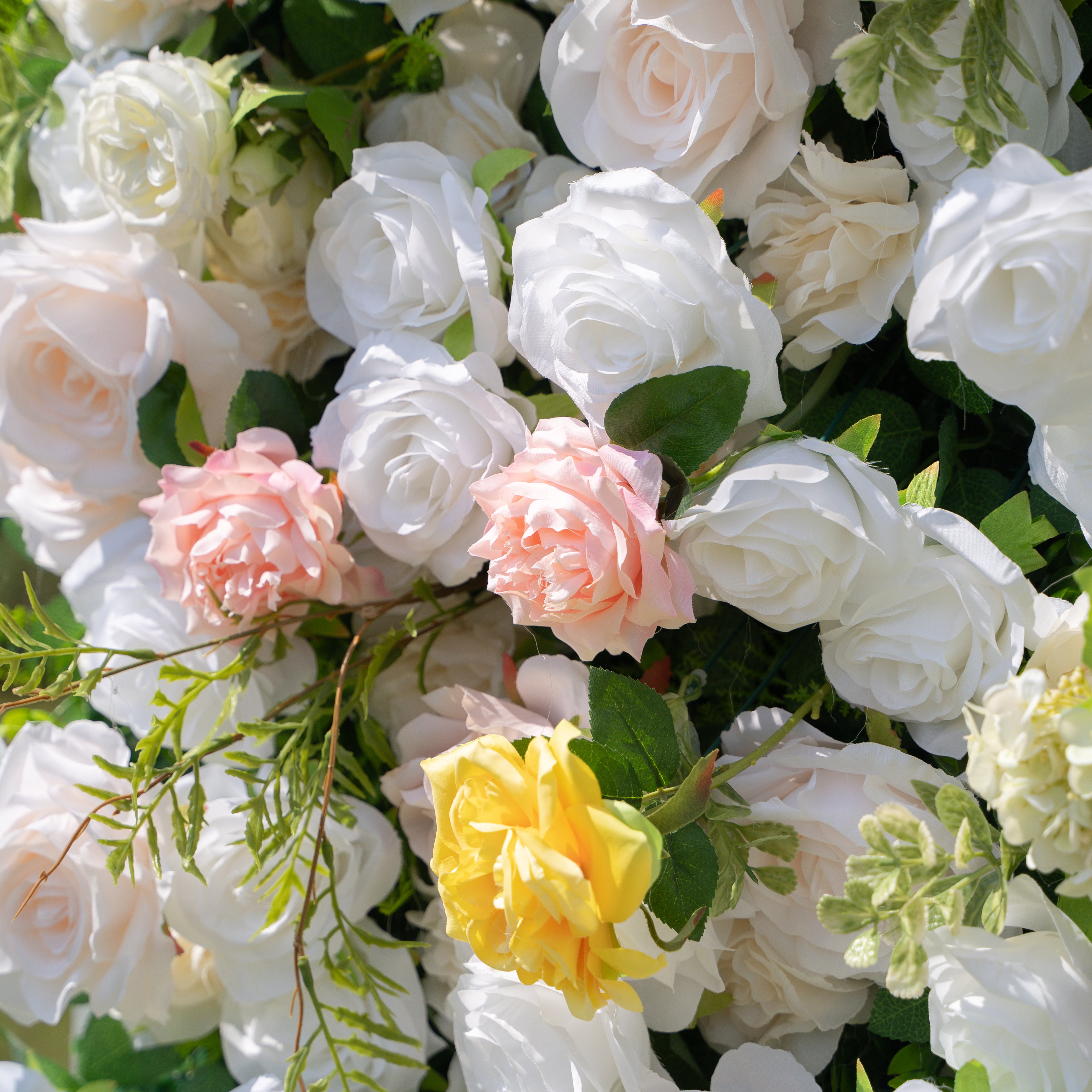 Ciao:5D Fabric Artificial rolling up curtain flower wall (Ready to ship) Rose Morning