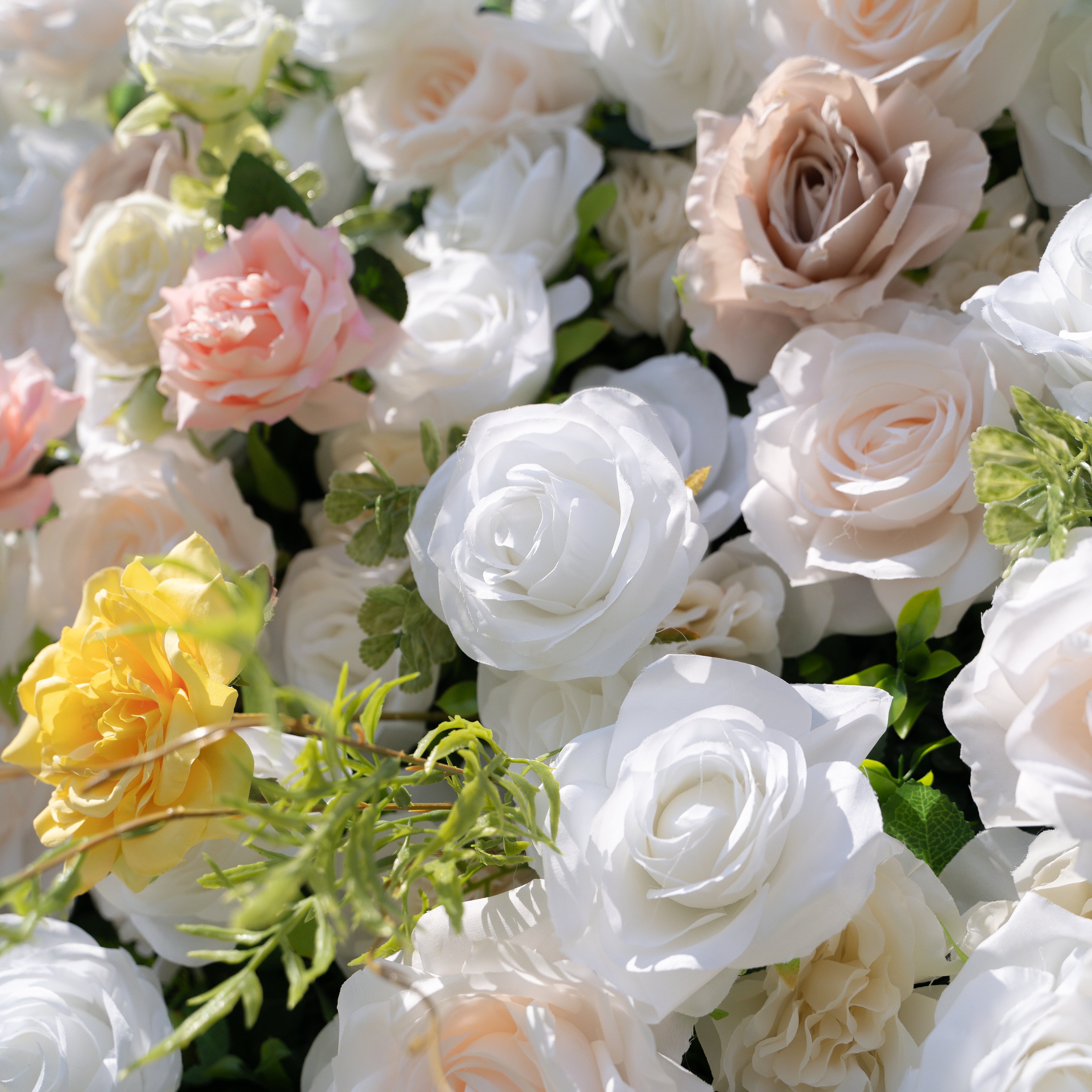 Ciao:5D Fabric Artificial rolling up curtain flower wall (Ready to ship) Rose Morning