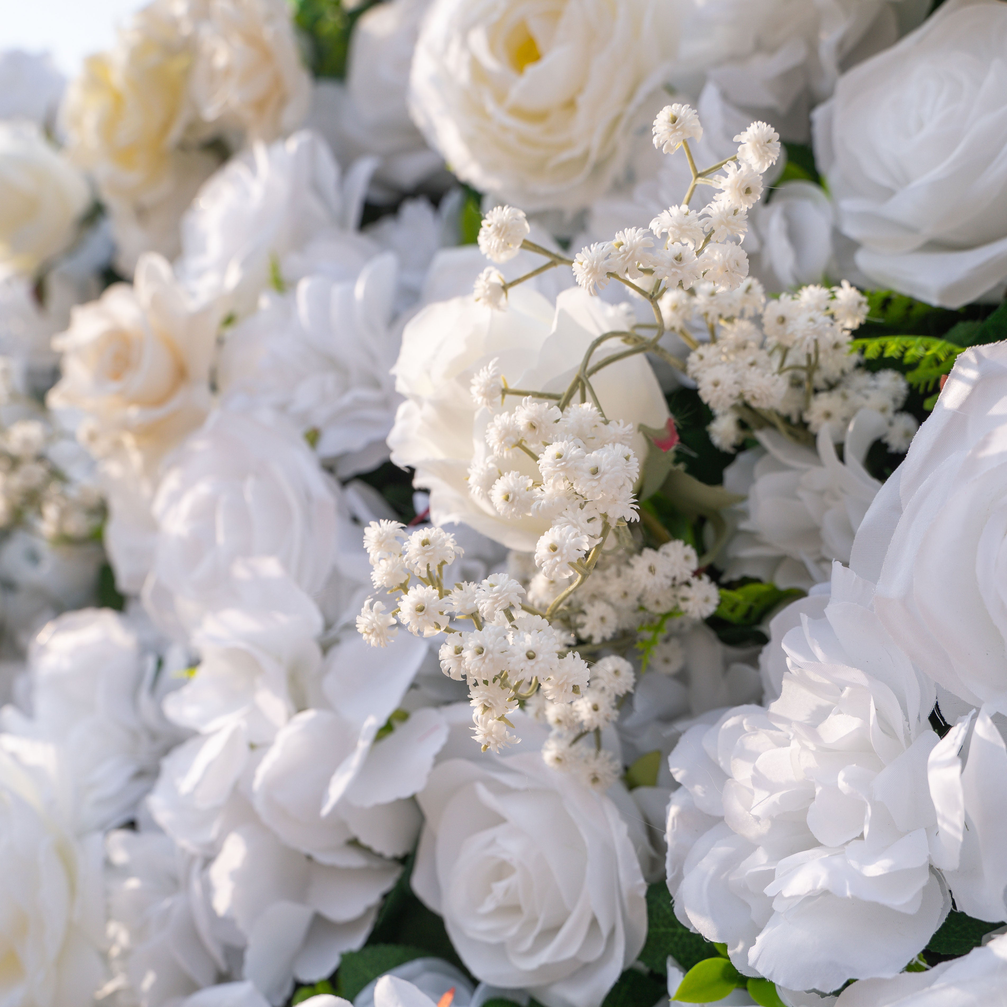 Coco: Fabric Artificial rolling up curtain flower wall 8ftx8ft for weddings and events decoration(Only USA)