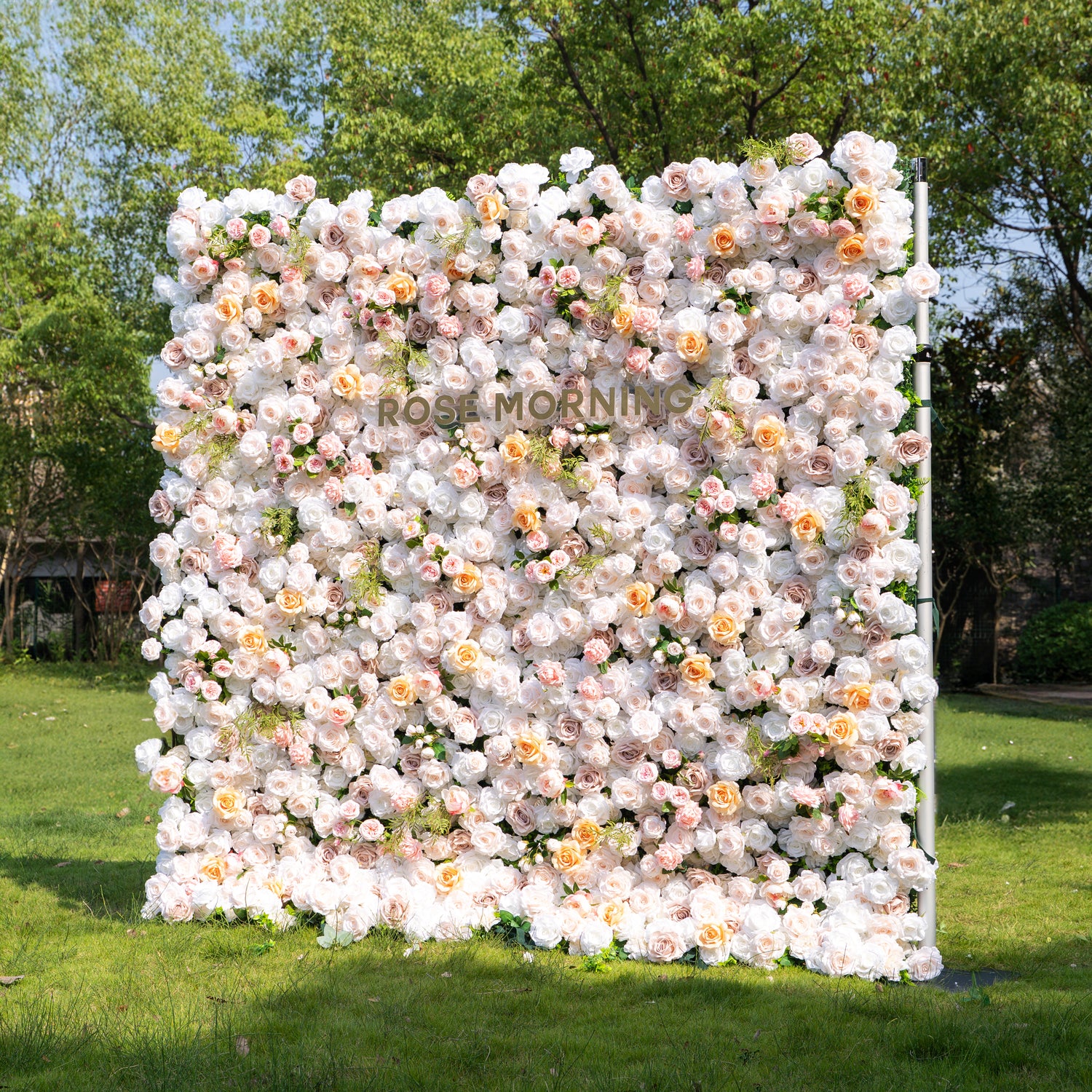 Corissa:5D Fabric Artificial zip up curtain flower wall 8ft*8ft