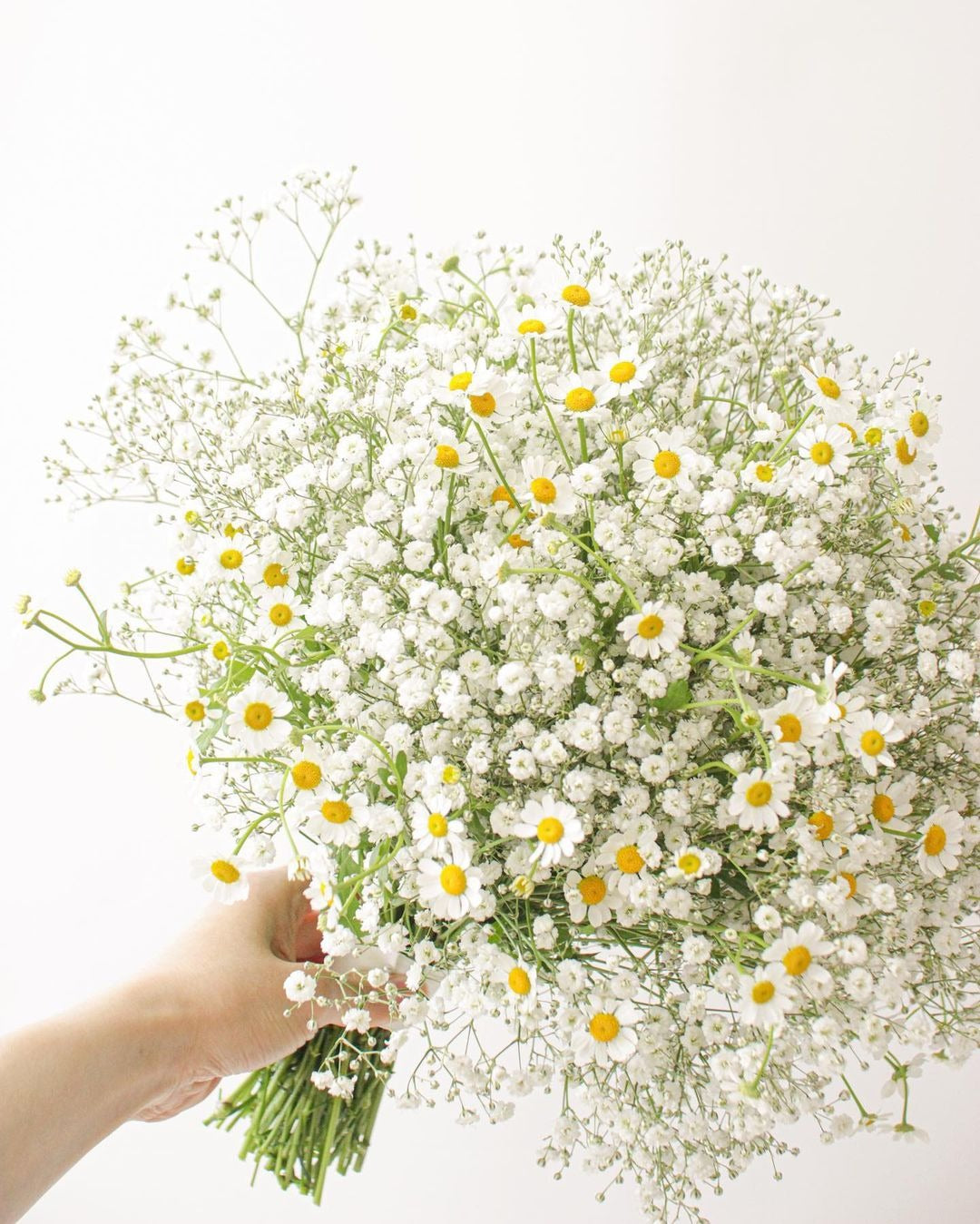 BabyBreath wedding bouquet bridal bouquet -R167 Rose Morning
