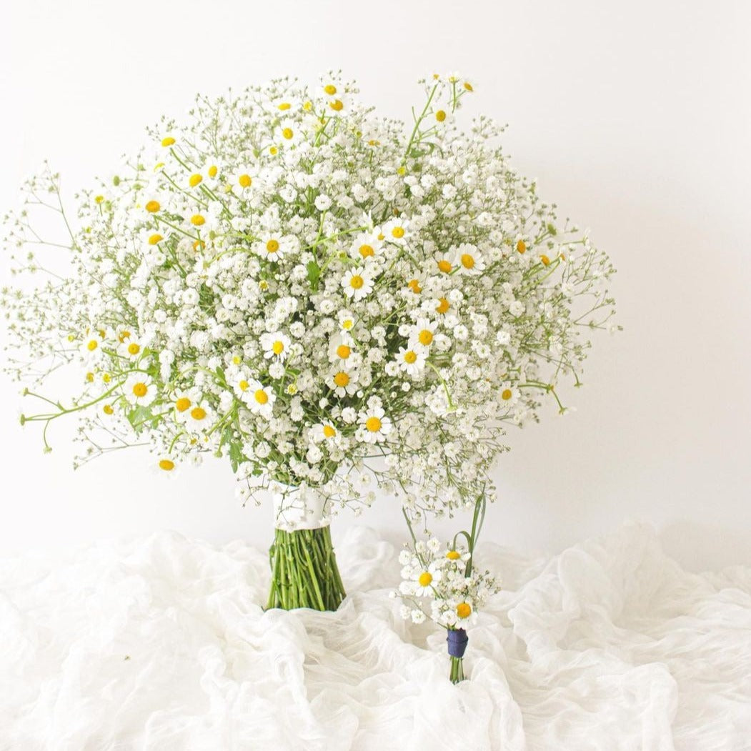 BabyBreath wedding bouquet bridal bouquet -R167 Rose Morning