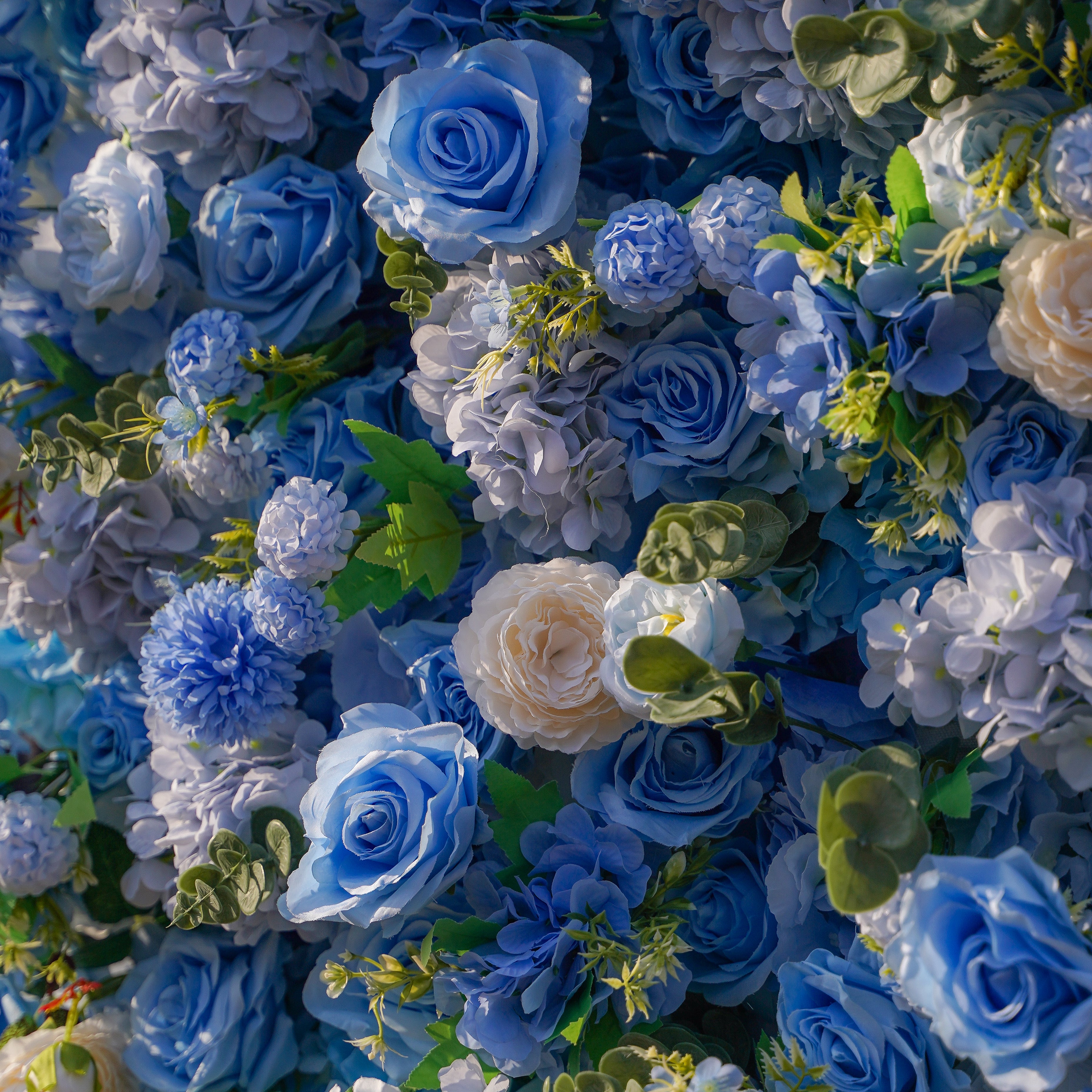 Cyan:5D 2023 Fabric Artificial rolling up curtain flower wall Rose Morning
