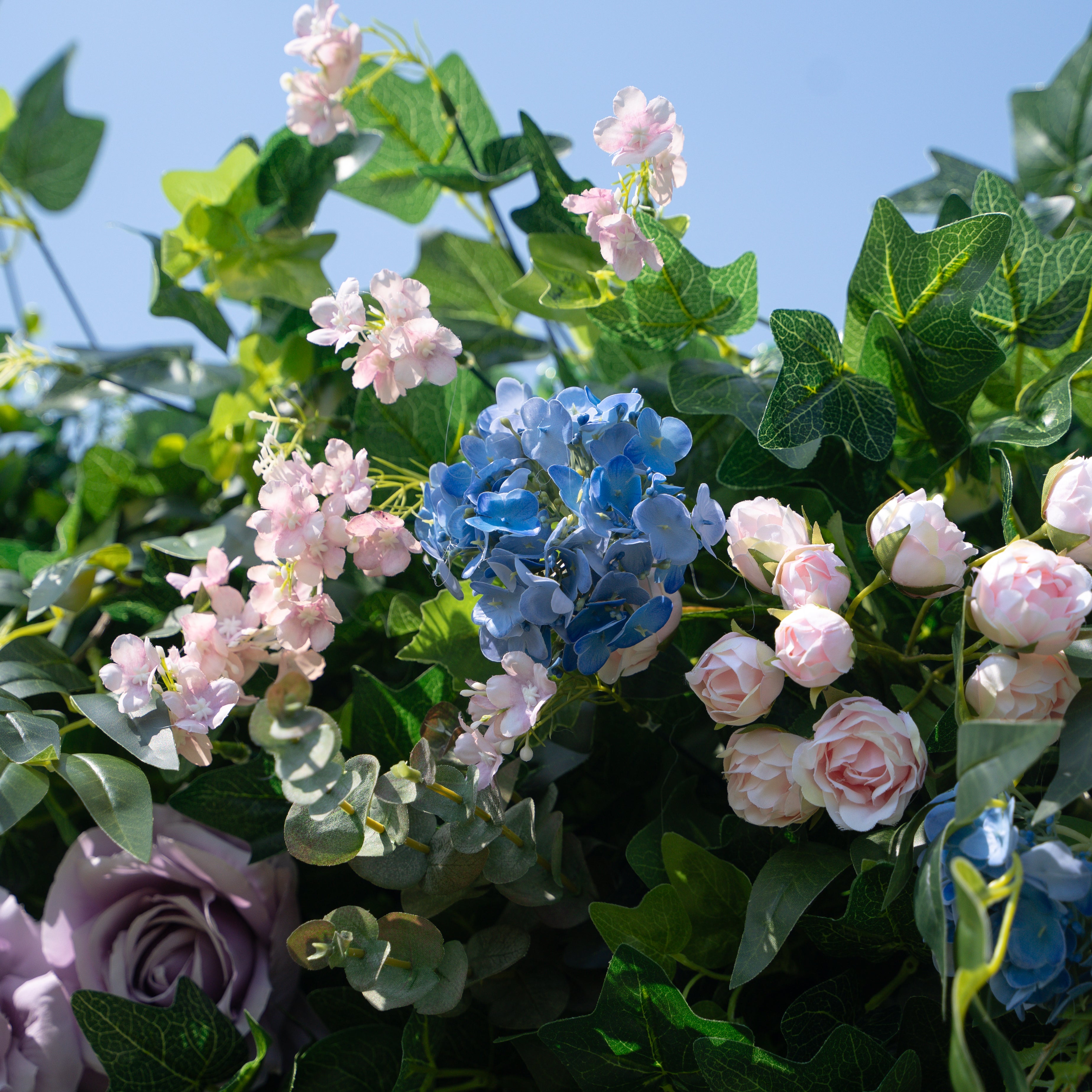 Dana:3D Fabric Artificial rolling up curtain flower wall