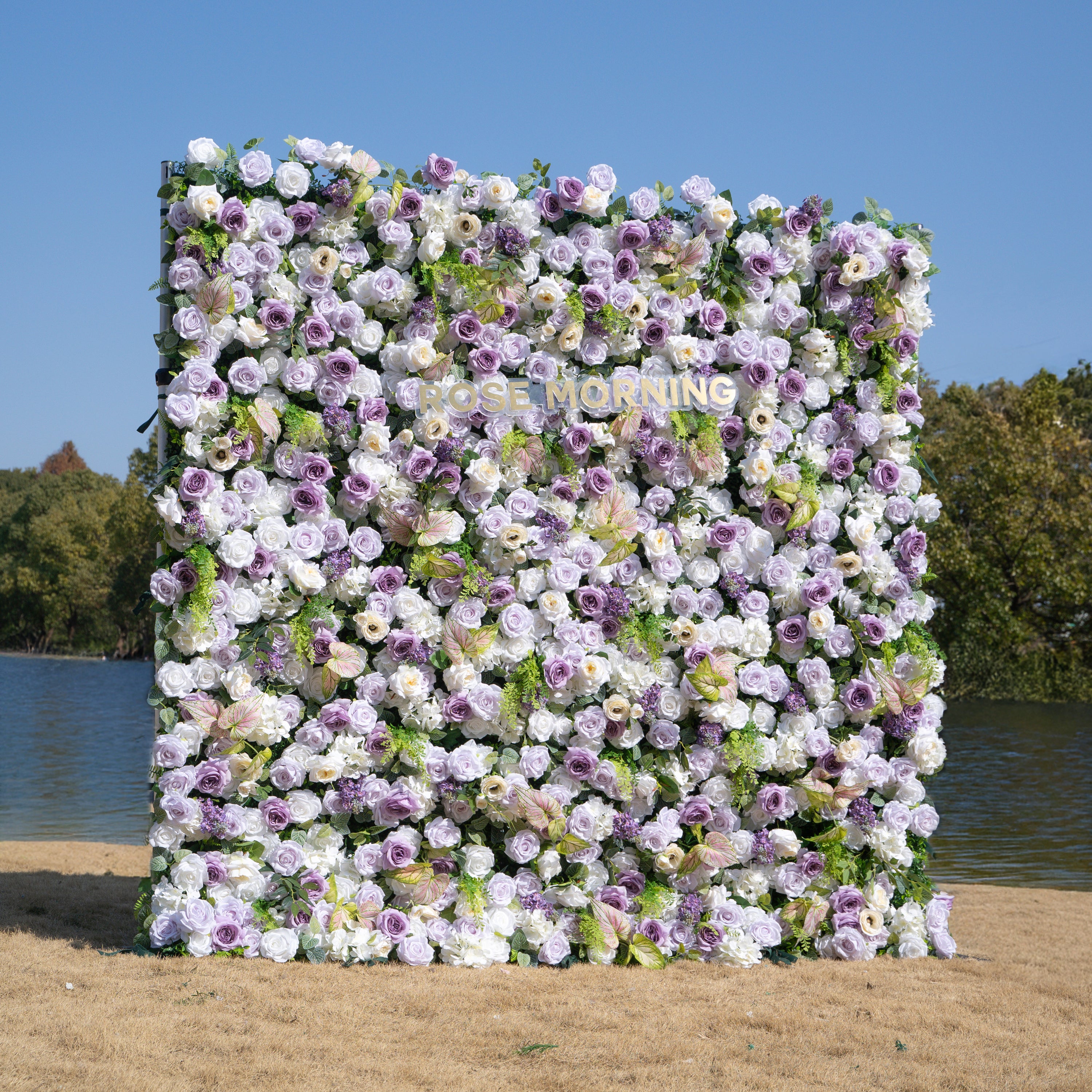 Danielle:5D Fabric Artificial rolling up curtain flower wall
