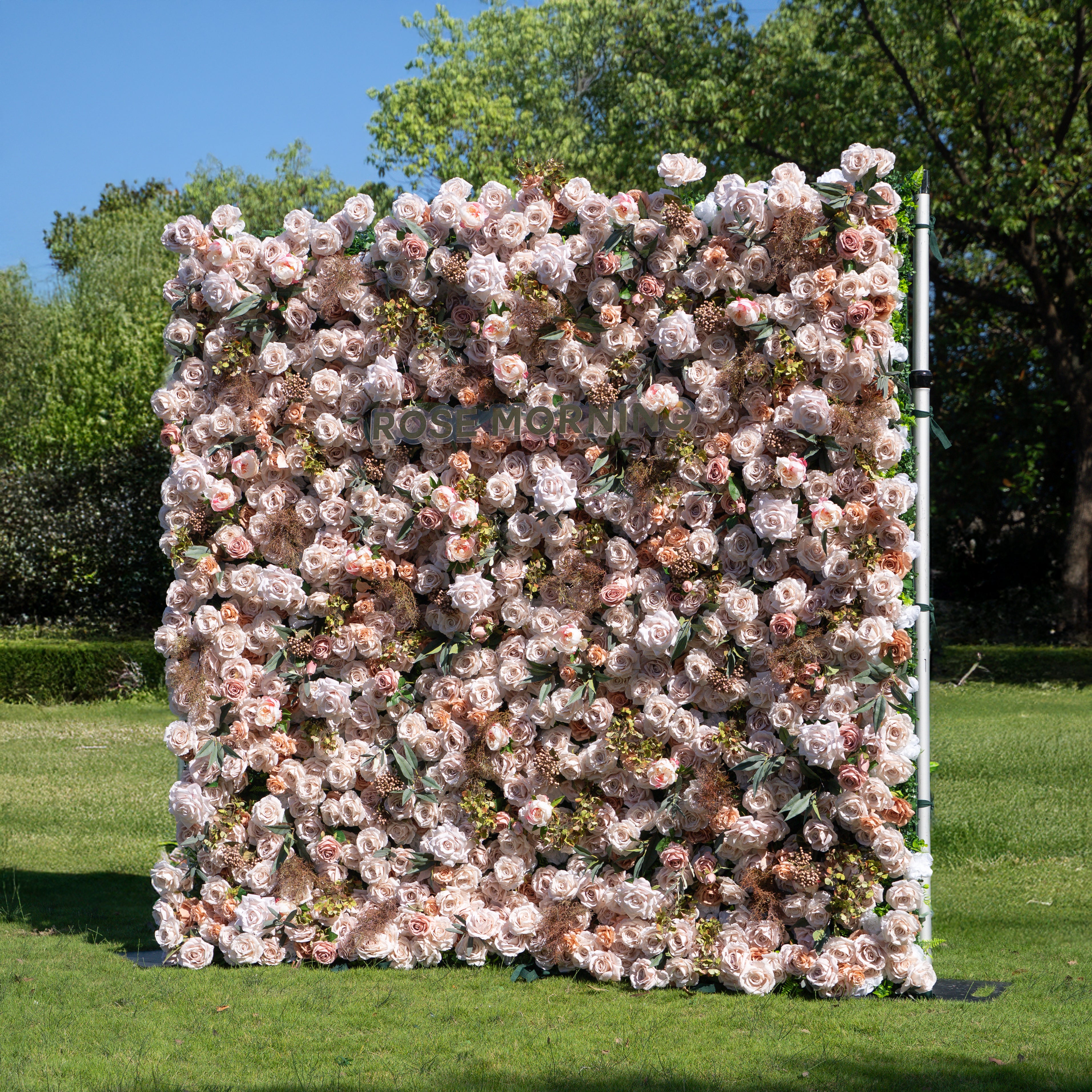Destino:4D Fabric Artificial zip up curtain flower wall 8ft*8ft