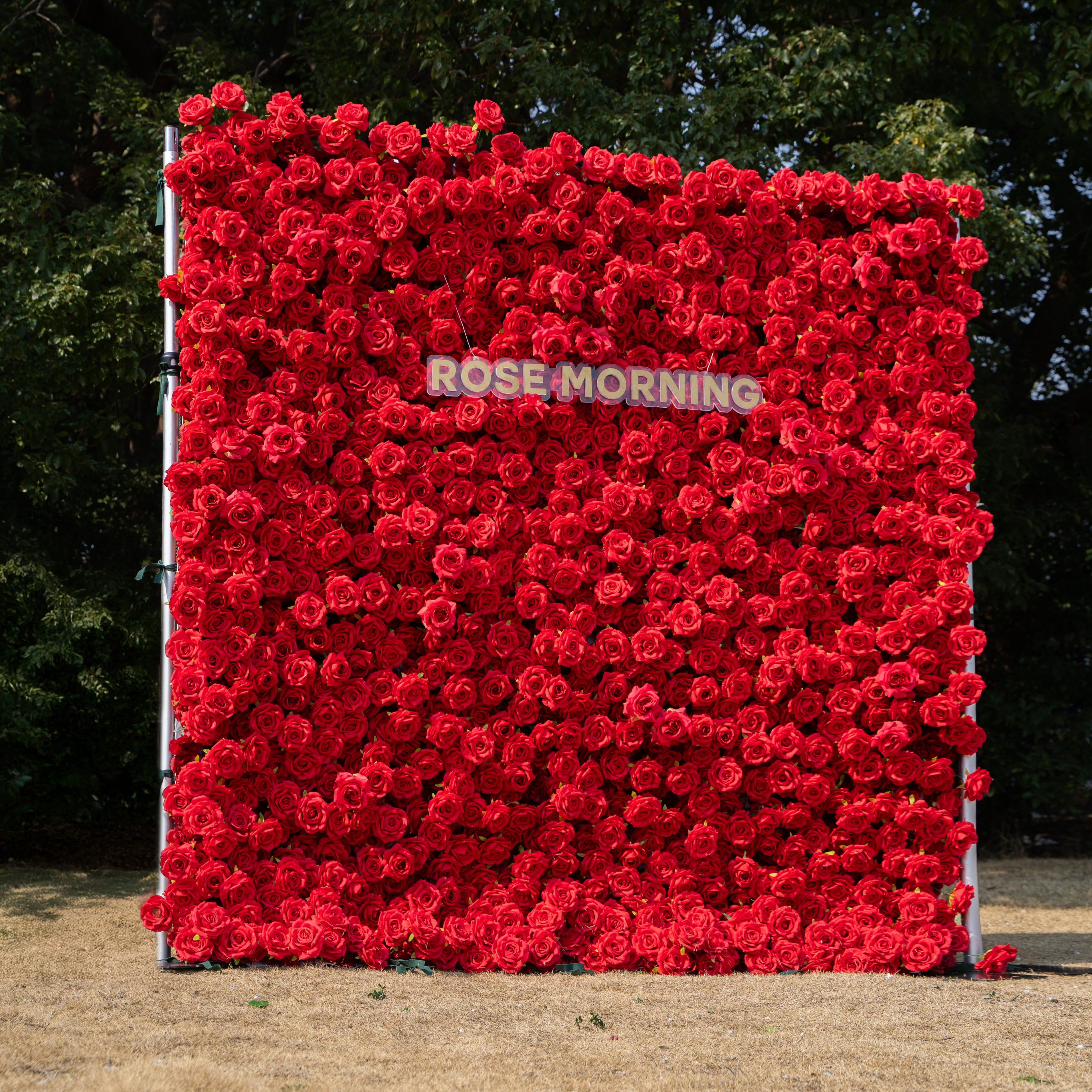Destiny:3D Fabric Artificial rolling up curtain flower wall