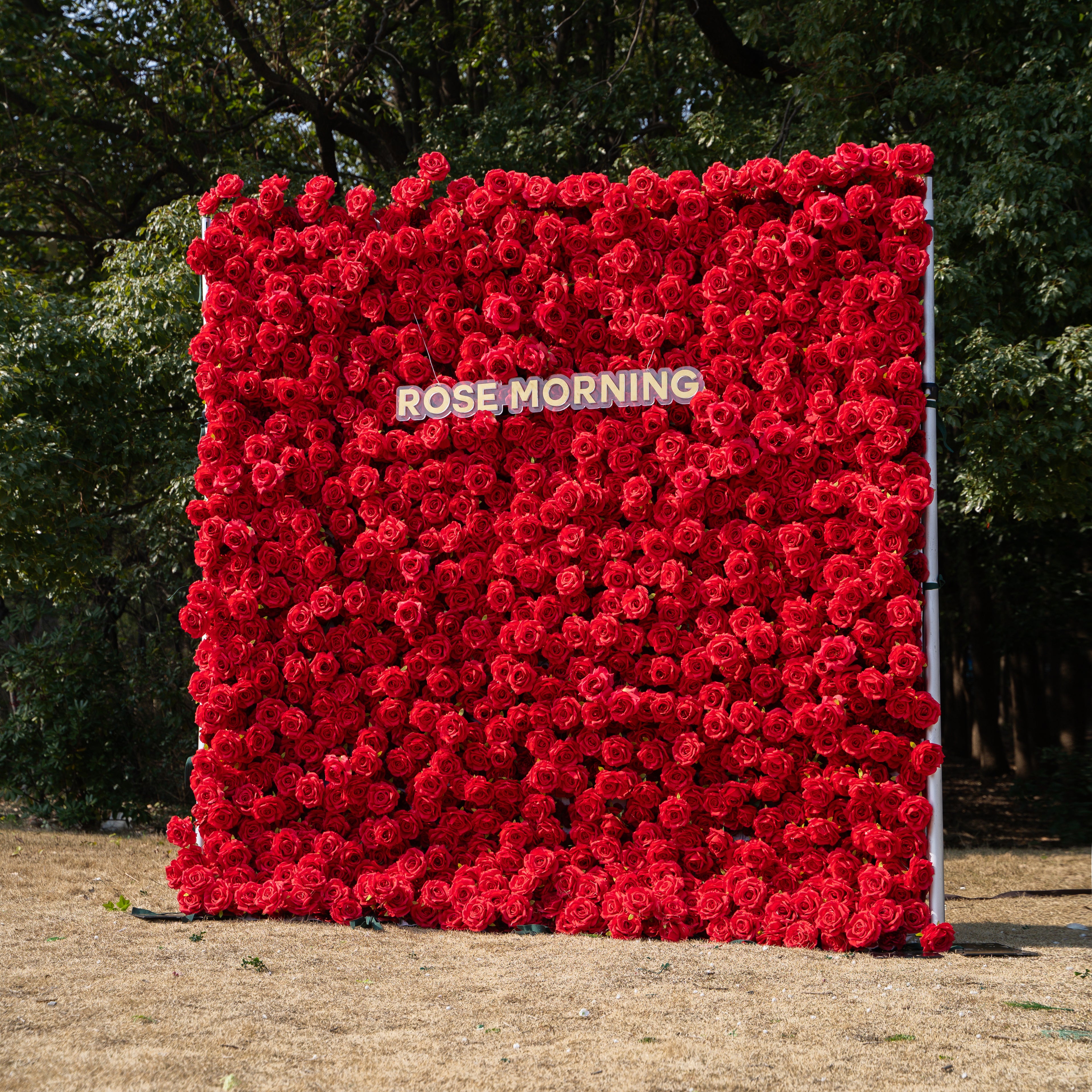 Destiny:3D Fabric Artificial rolling up curtain flower wall