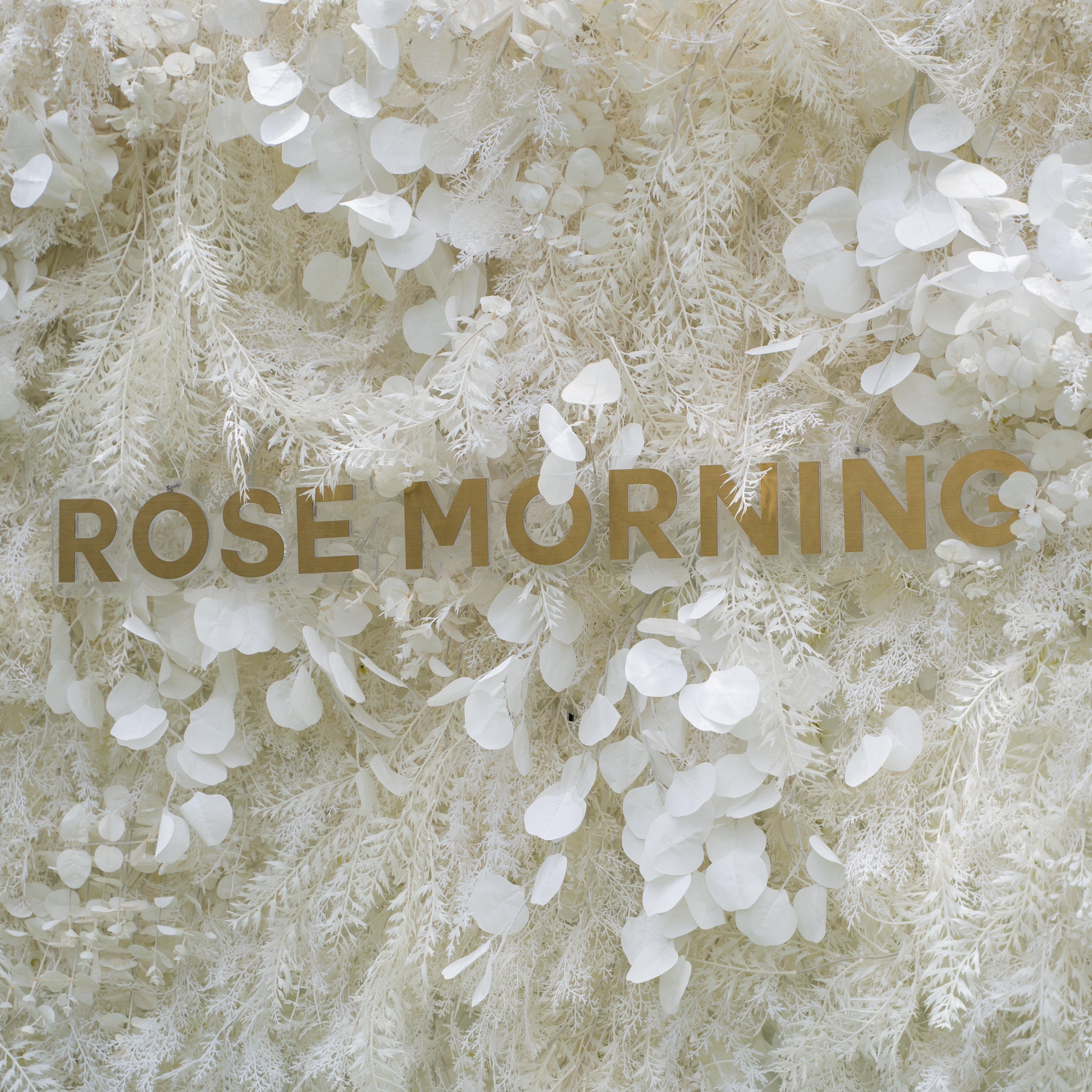 Dream 2025:5D White Fabric Artificial rolling up curtain flower wall
