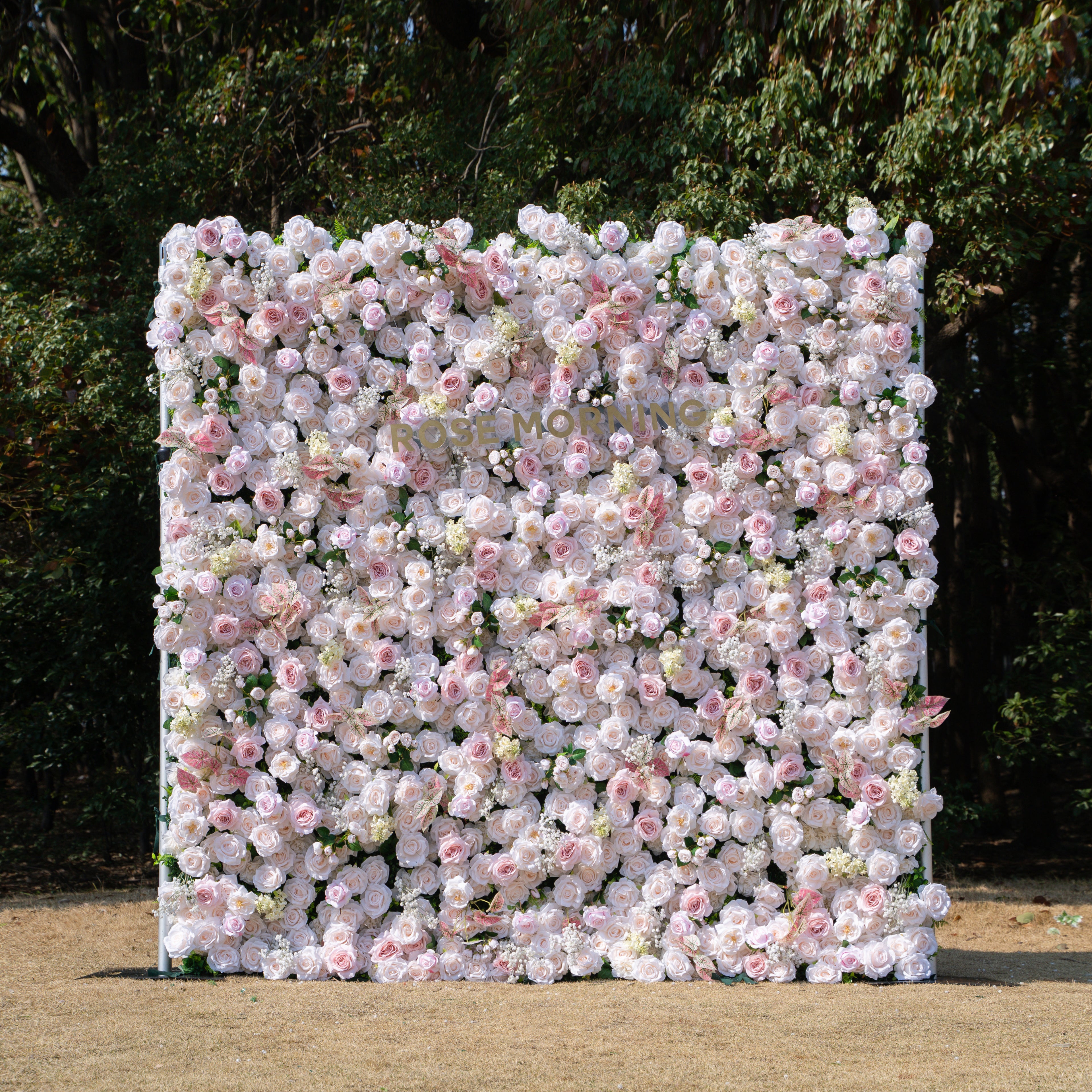 Ebony:5D Fabric Artificial rolling up curtain flower wall