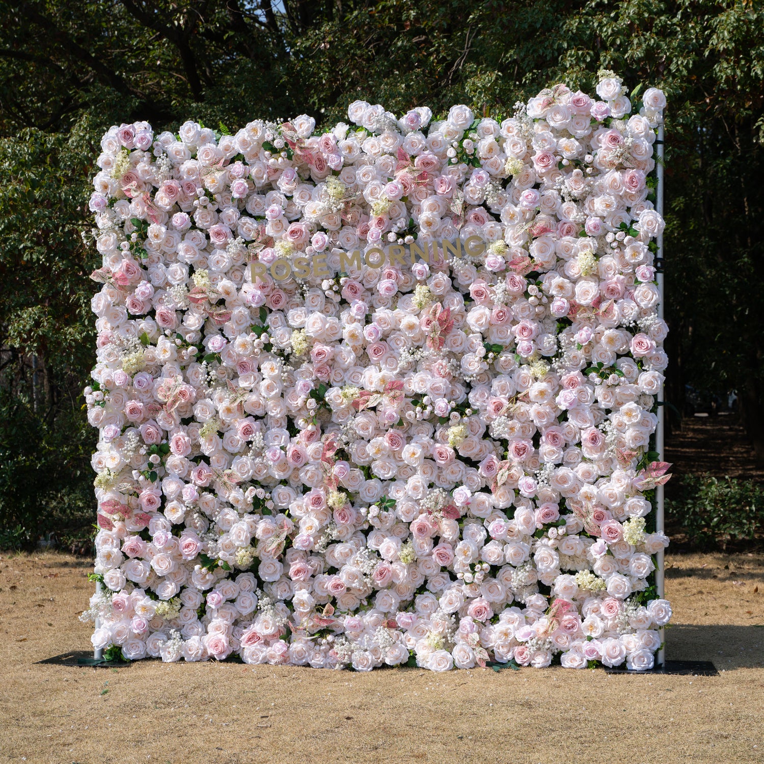 Ebony:5D Fabric Artificial rolling up curtain flower wall