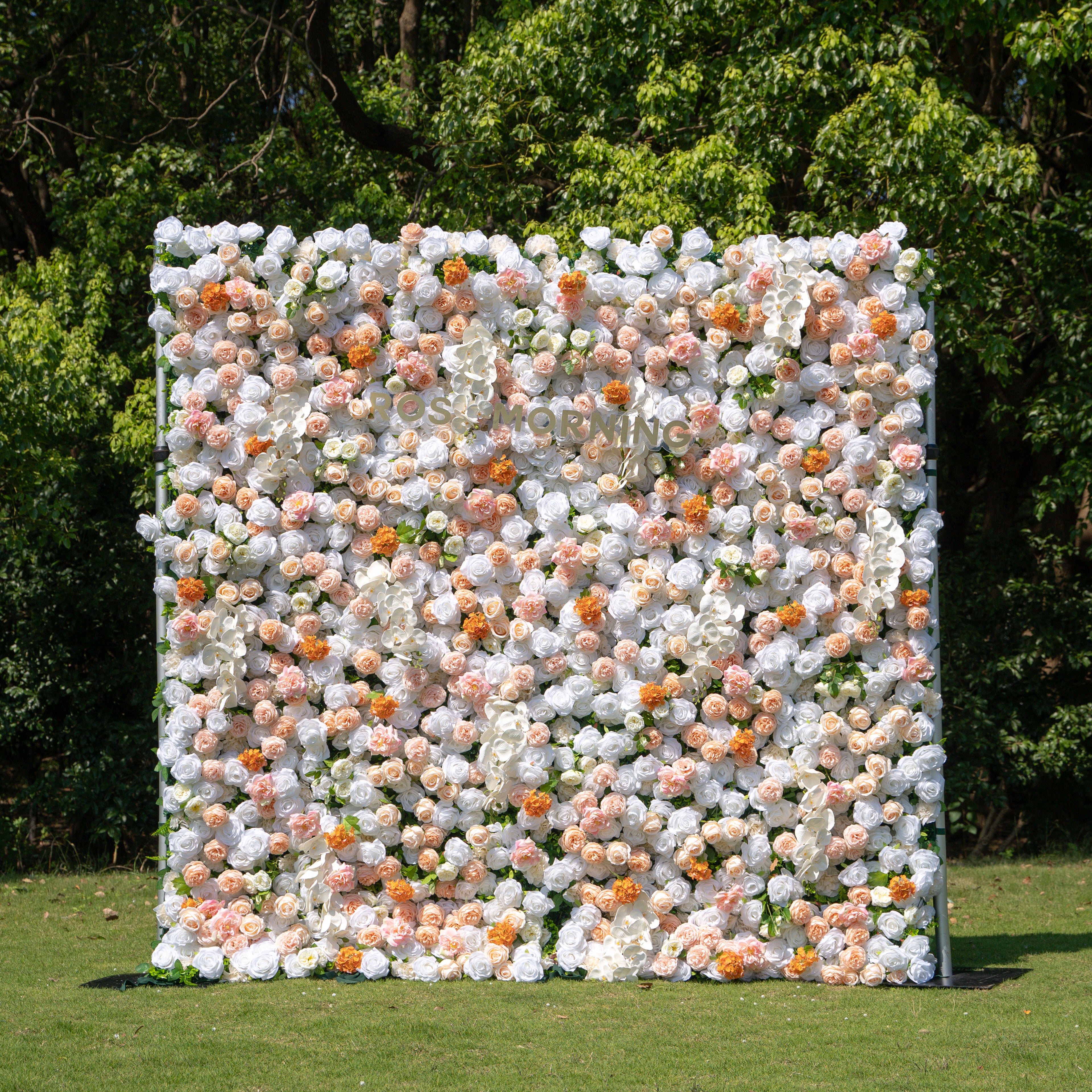 Eden:4D Fabric Artificial zip up curtain flower wall 8ft*8ft