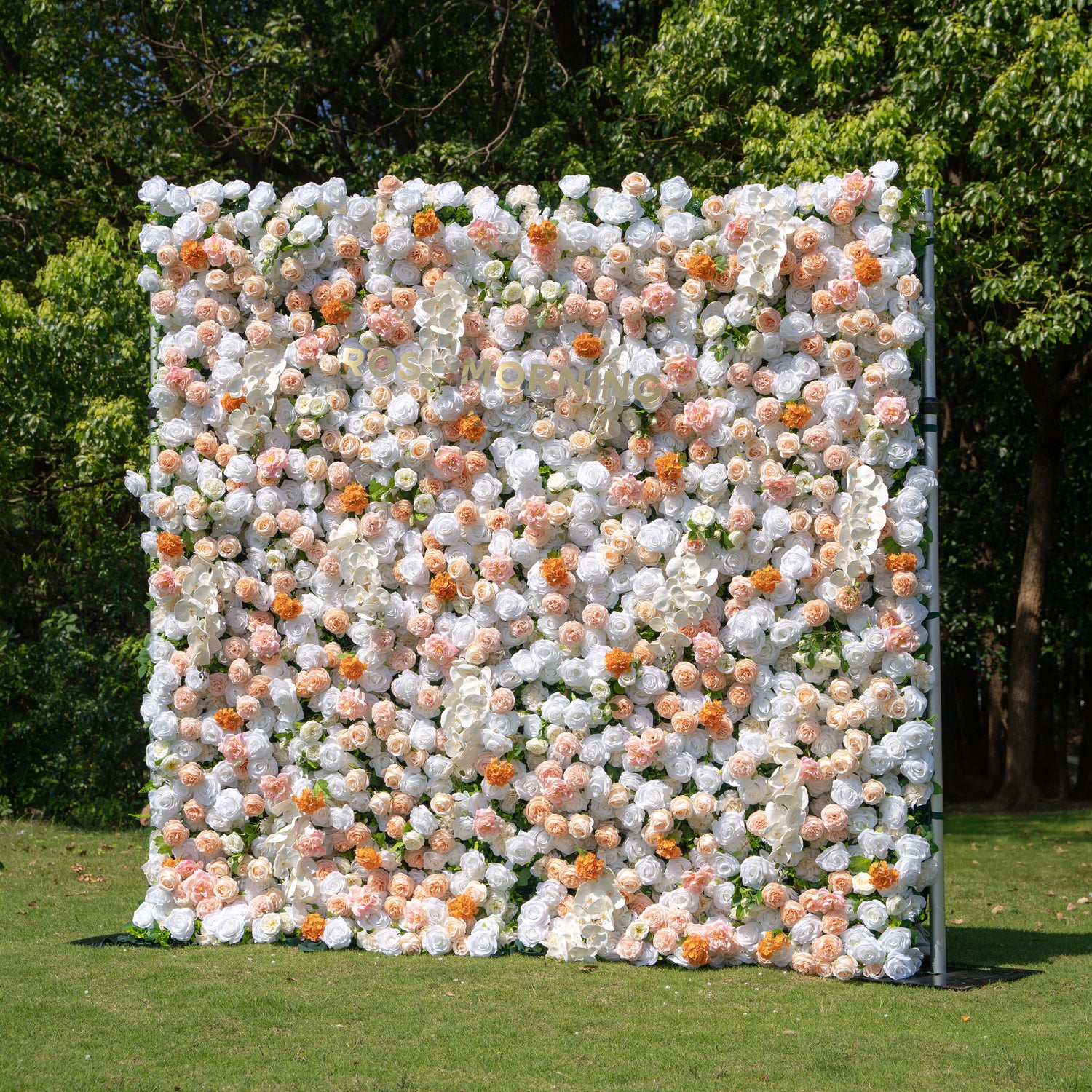 Eden:4D Fabric Artificial zip up curtain flower wall 8ft*8ft