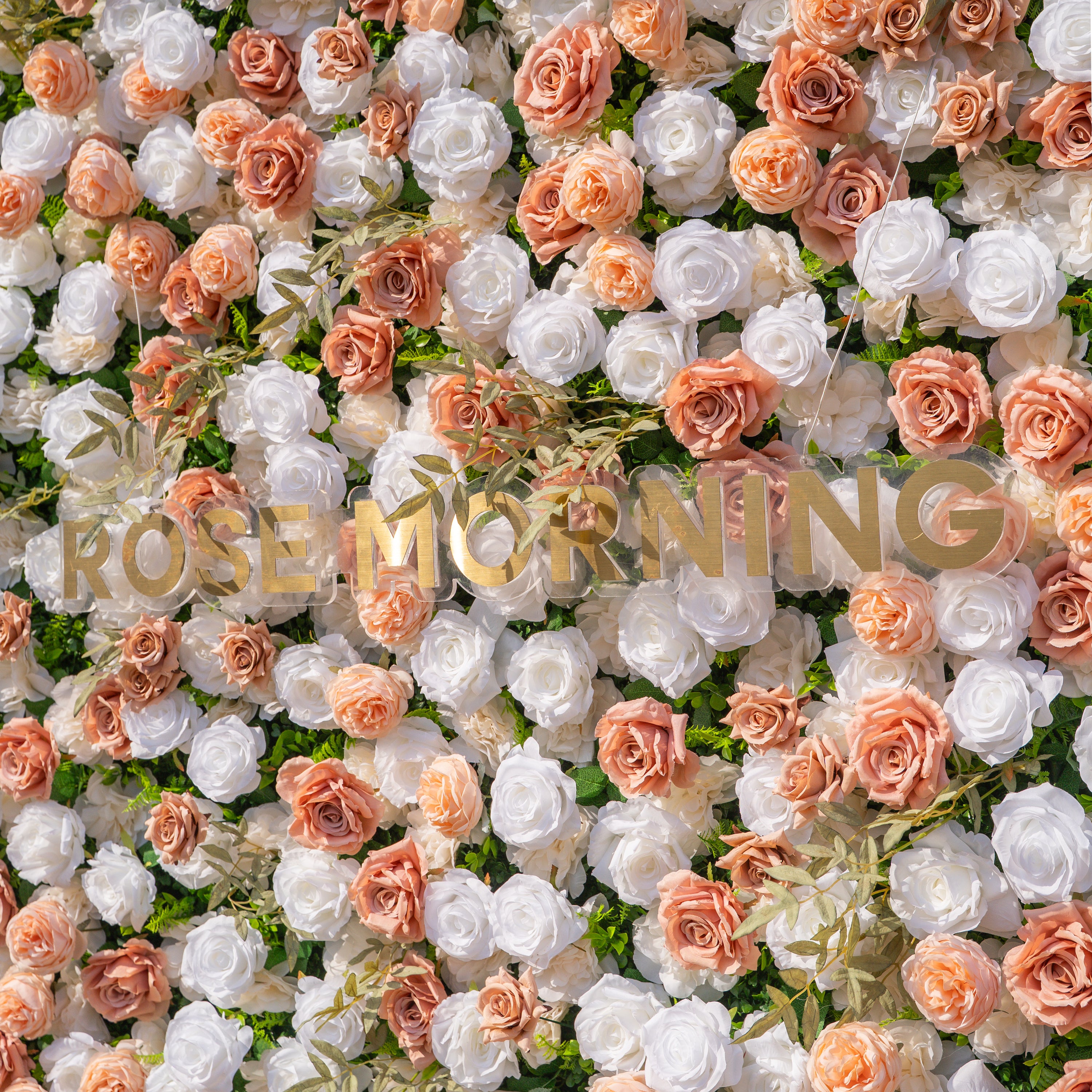 Elara: 3D Champagne & White Silk Rose Roll-Up Curtain Floral Wall Backdrop for Wedding Party & Event Decor(Delivery in 5-7 Days Only USA))