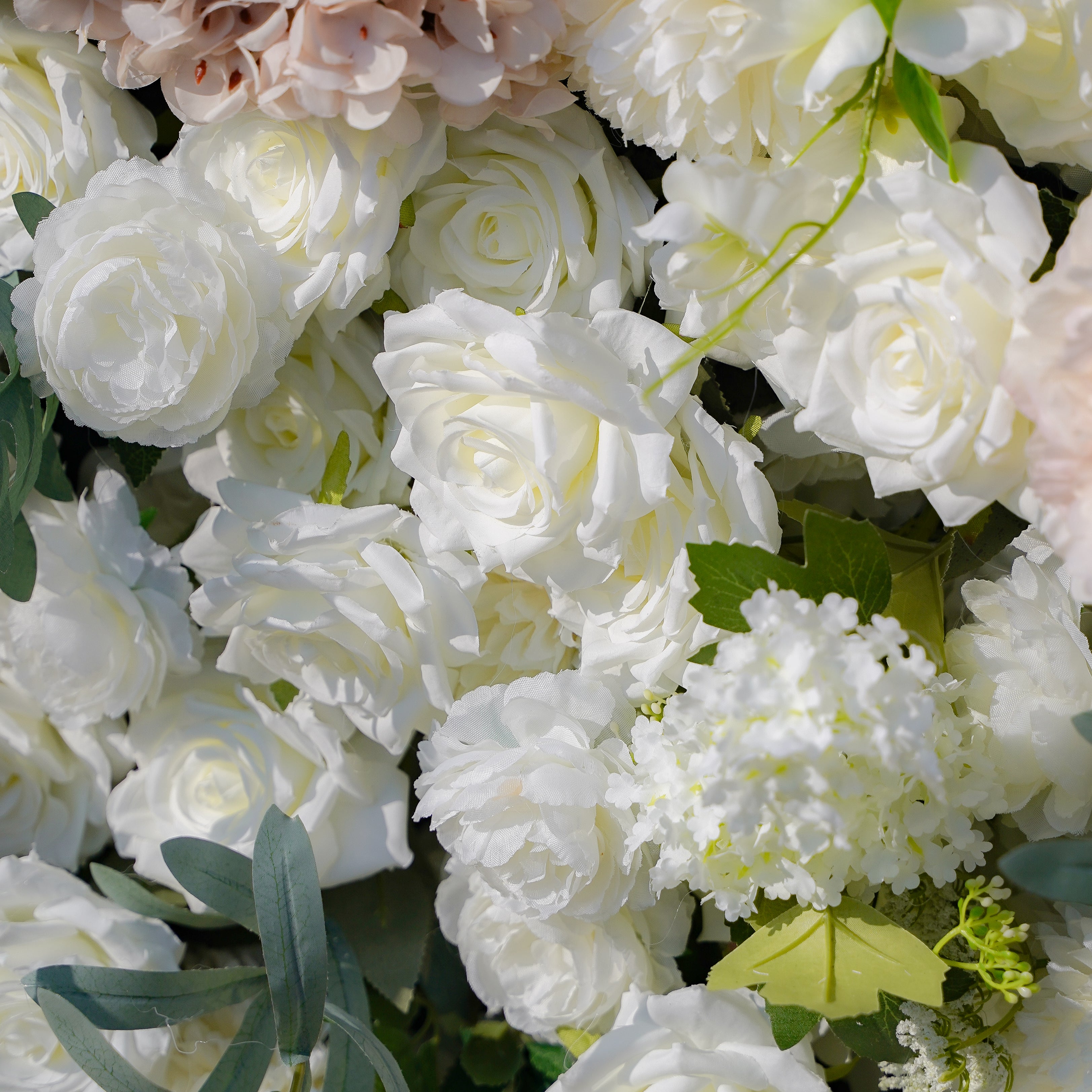 Elara 5D Fabric Artificial rolling up curtain flower wall Rose Morning