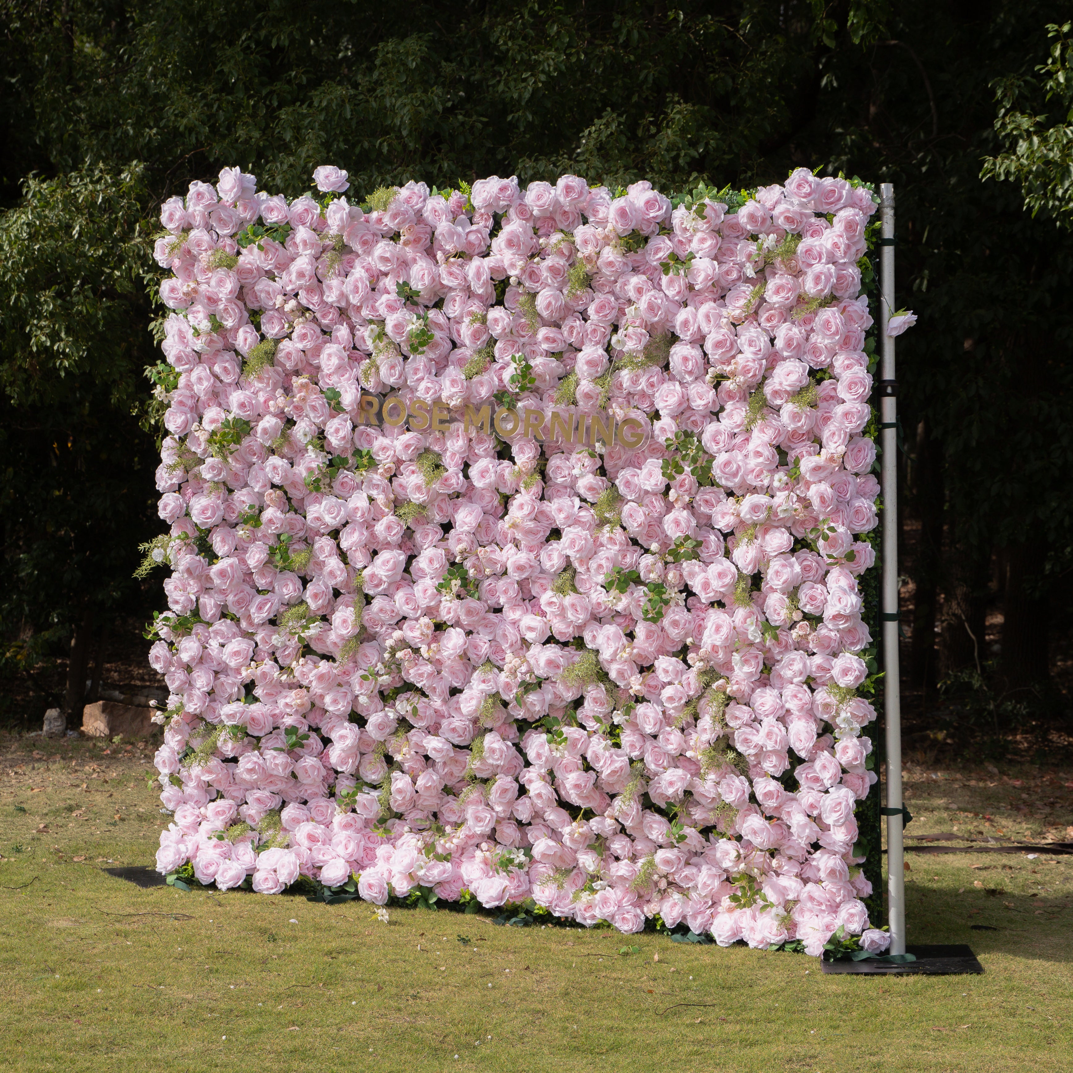 Elegante:5D Fabric Artificial rolling up curtain flower wall