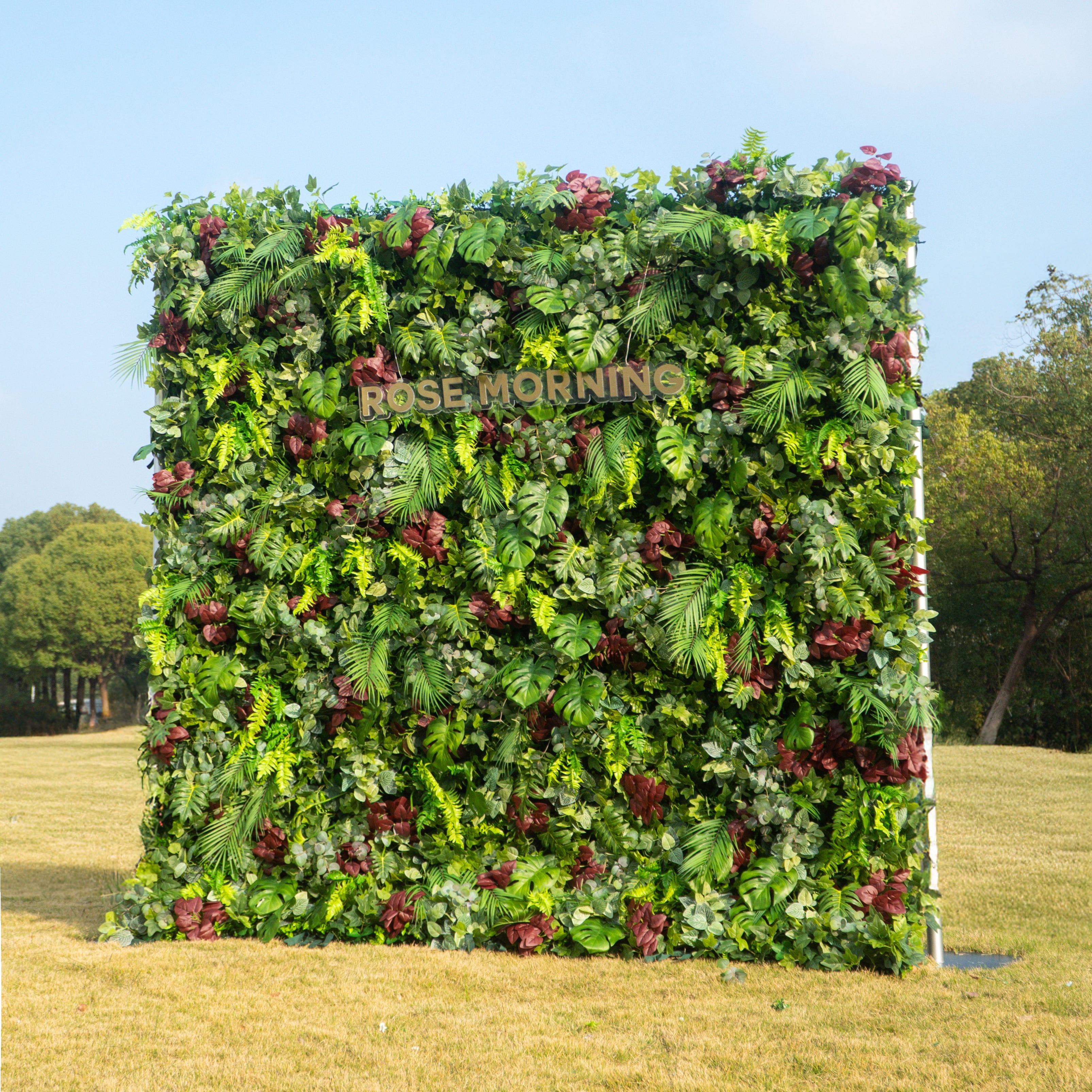 Filippa:4D Fabric Artificial rolling up curtain flower wall