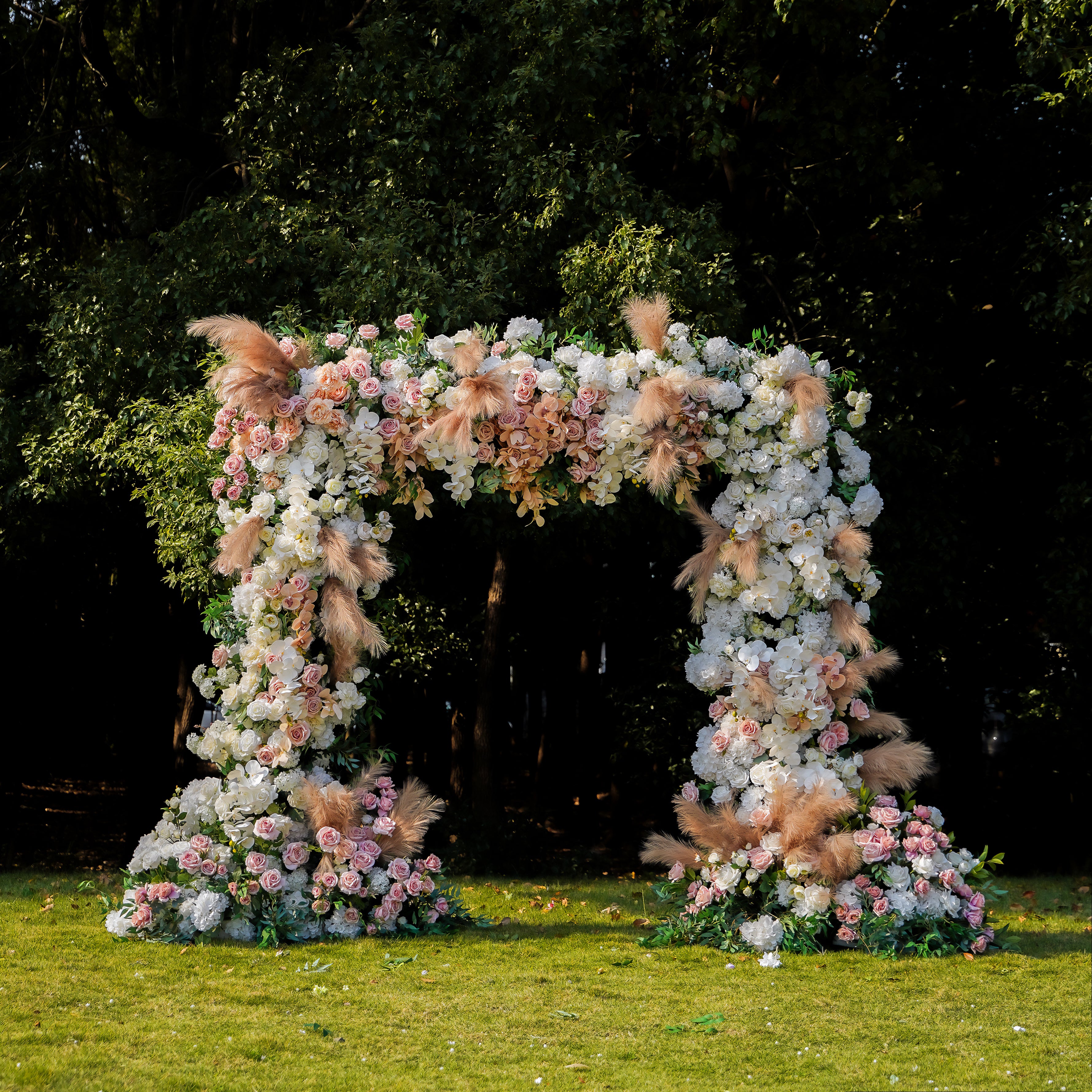 Jill Wedding Party Background Floral Arch Decoration Rose Morning