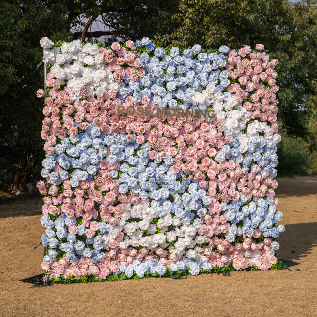 Fiora:3D Fabric Artificial rolling up curtain flower wall