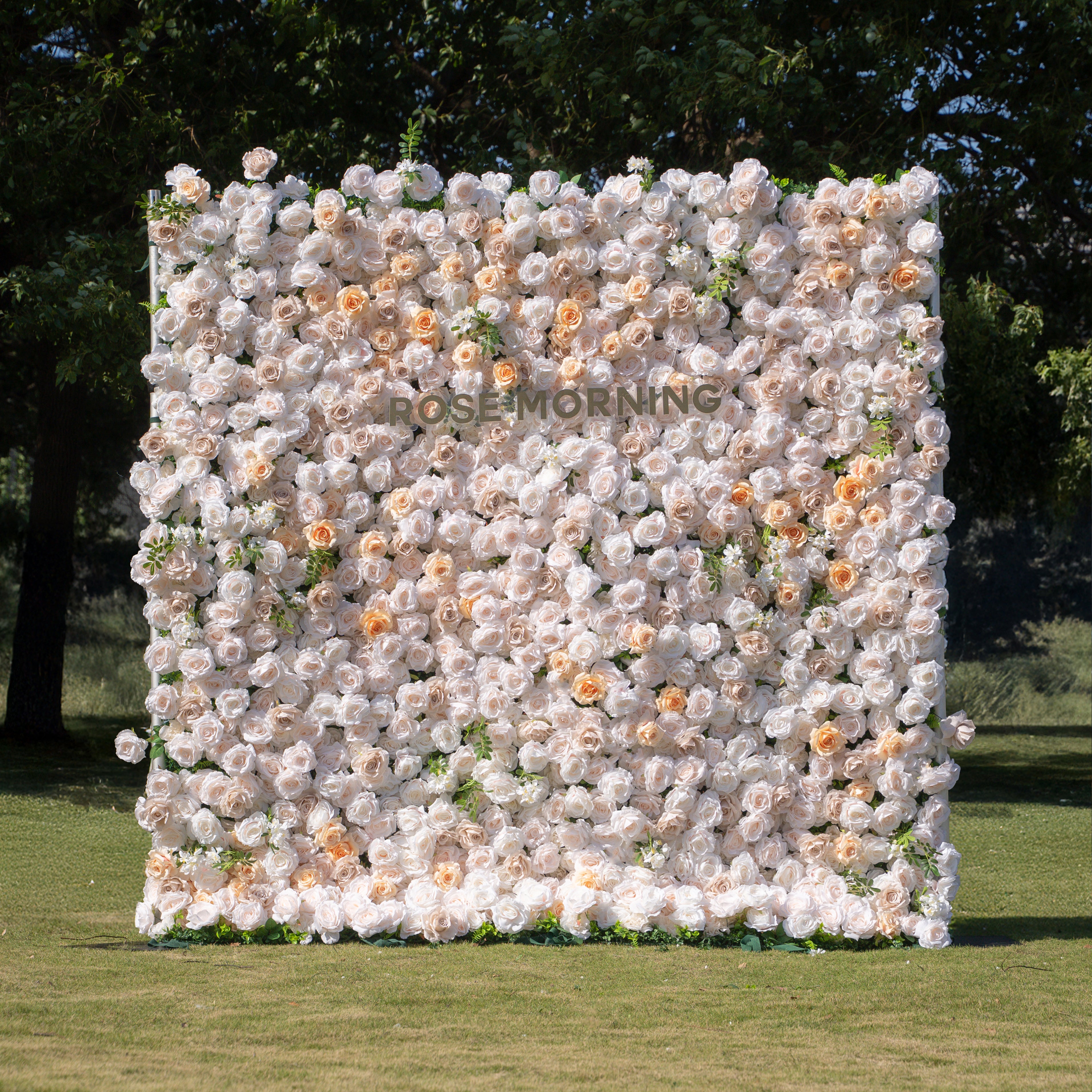 Frangipani:5D Fabric Artificial rolling up curtain flower wall