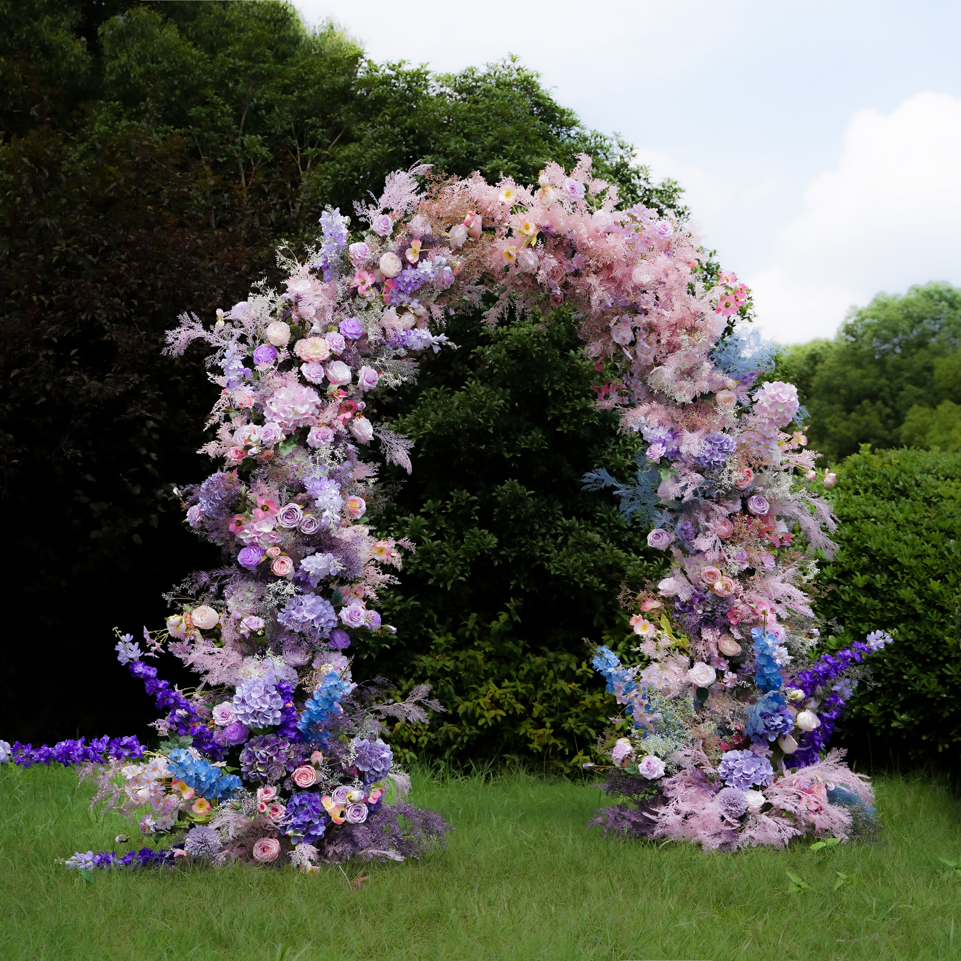 Future:2023 New Wedding Party Background Floral Arch Decoration Including Frame -R921 Rose Morning