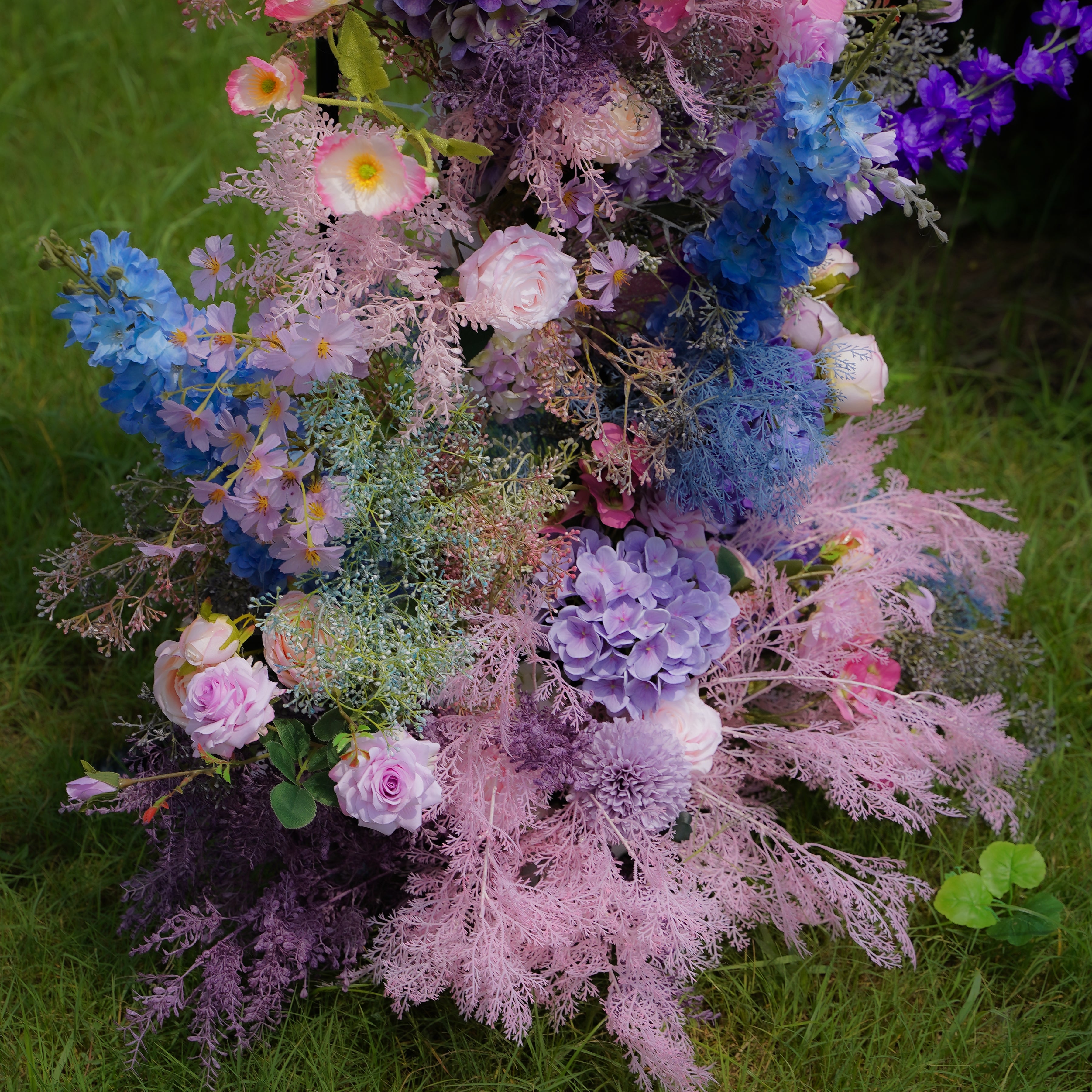 Future:2023 New Wedding Party Background Floral Arch Decoration Including Frame -R921 Rose Morning