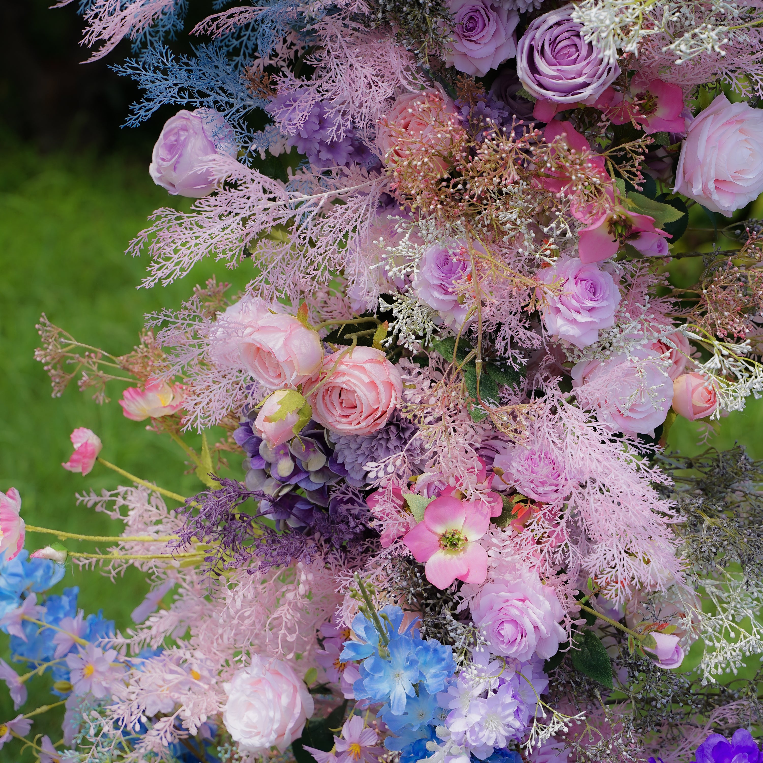 Future:2023 New Wedding Party Background Floral Arch Decoration Including Frame -R921 Rose Morning
