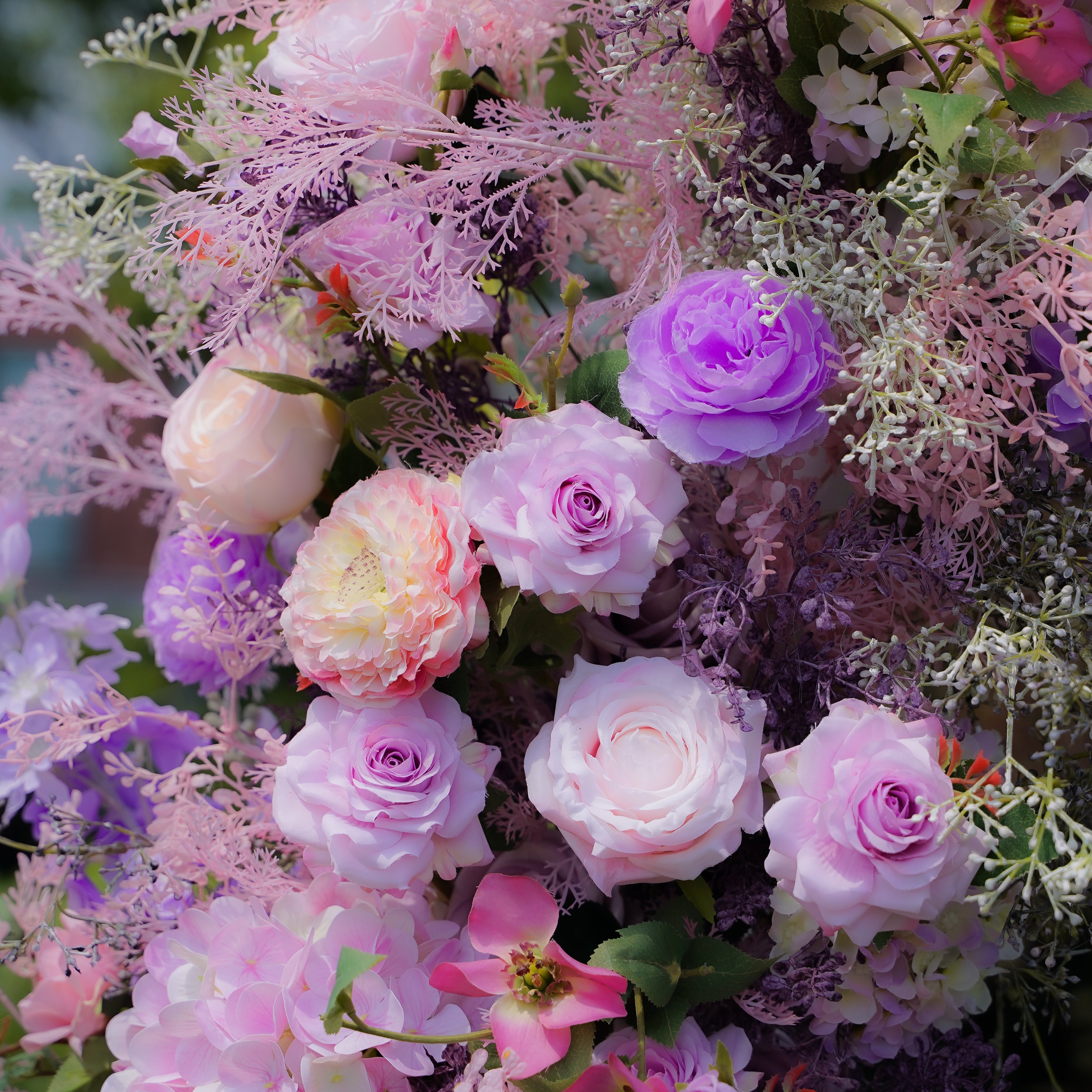 Future:2023 New Wedding Party Background Floral Arch Decoration Including Frame -R921 Rose Morning