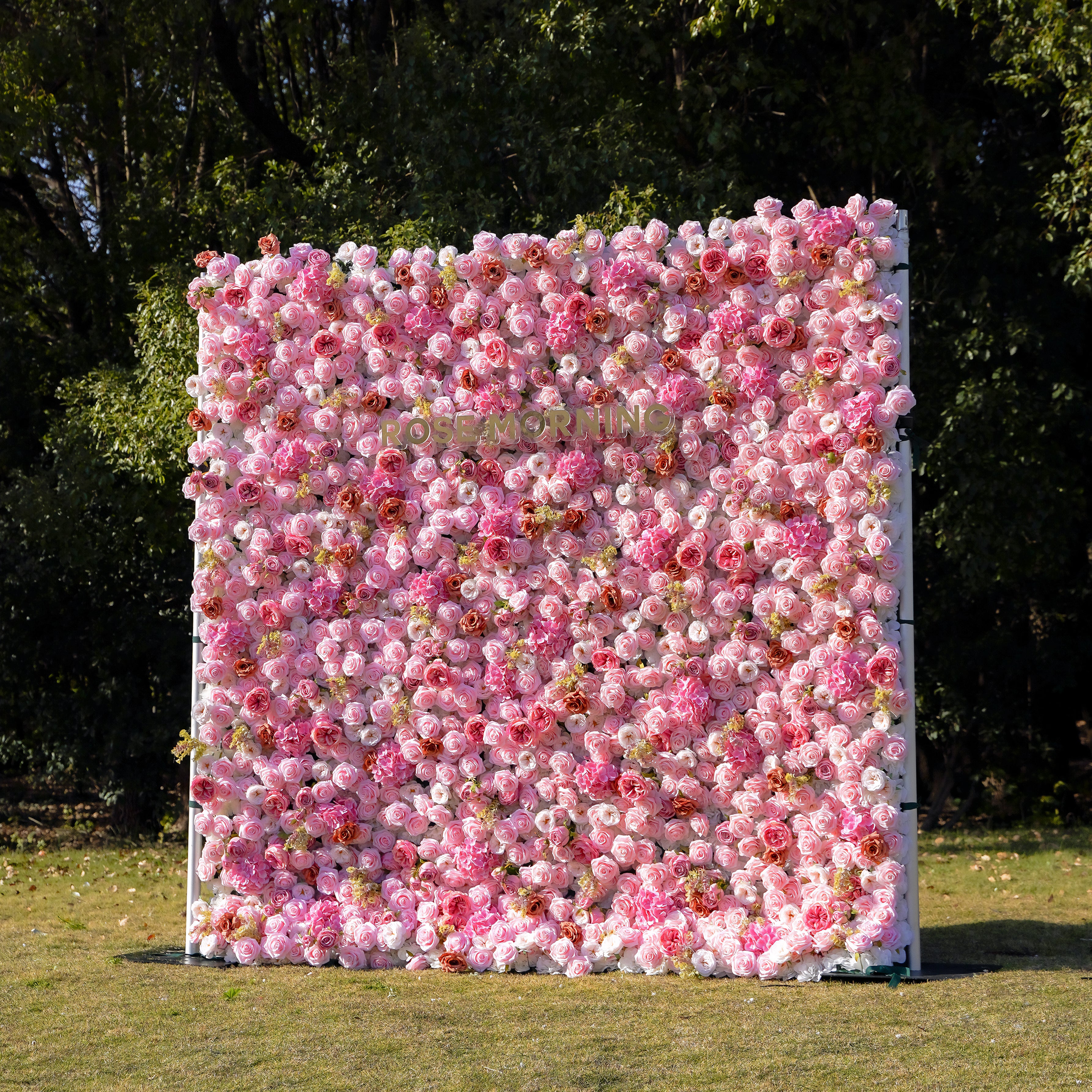 Gabrielle 5D 2023 New Fabric Artificial rolling up curtain flower wall Rose Morning