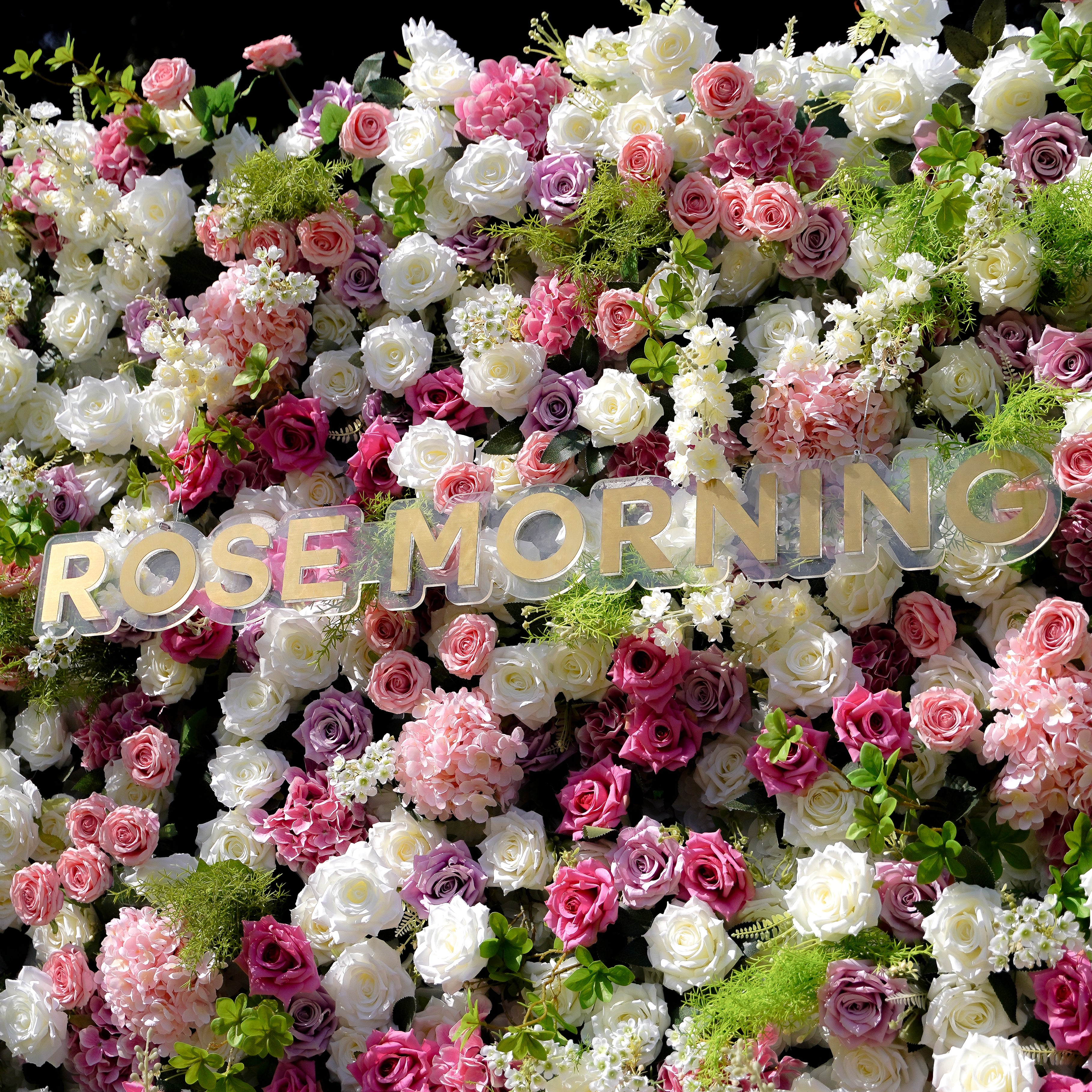 Geraldine:5D 2023 New Fabric Artificial rolling up curtain flower wall Rose Morning