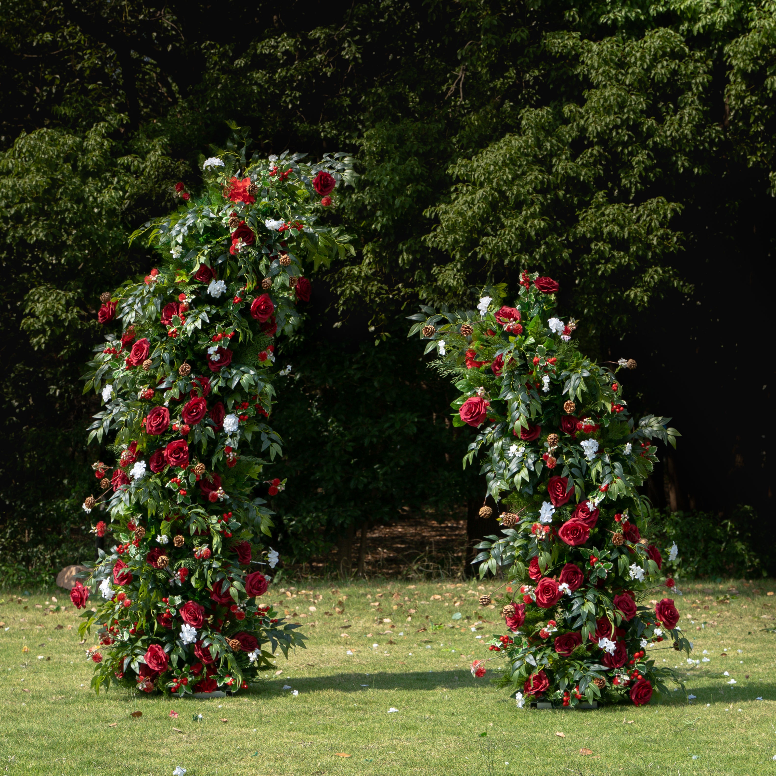 Haha:Wedding Party Background Floral Arch Decoration (Including Frame)