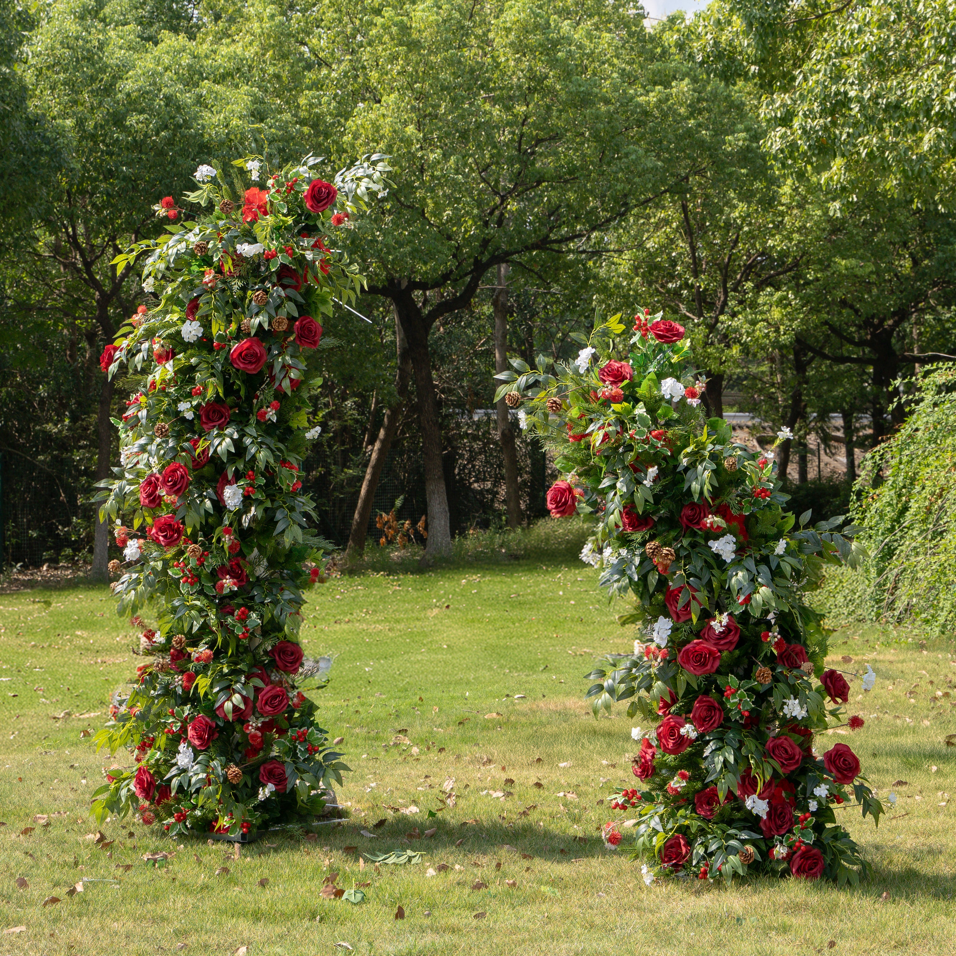 Haha:Wedding Party Background Floral Arch Decoration (Including Frame)