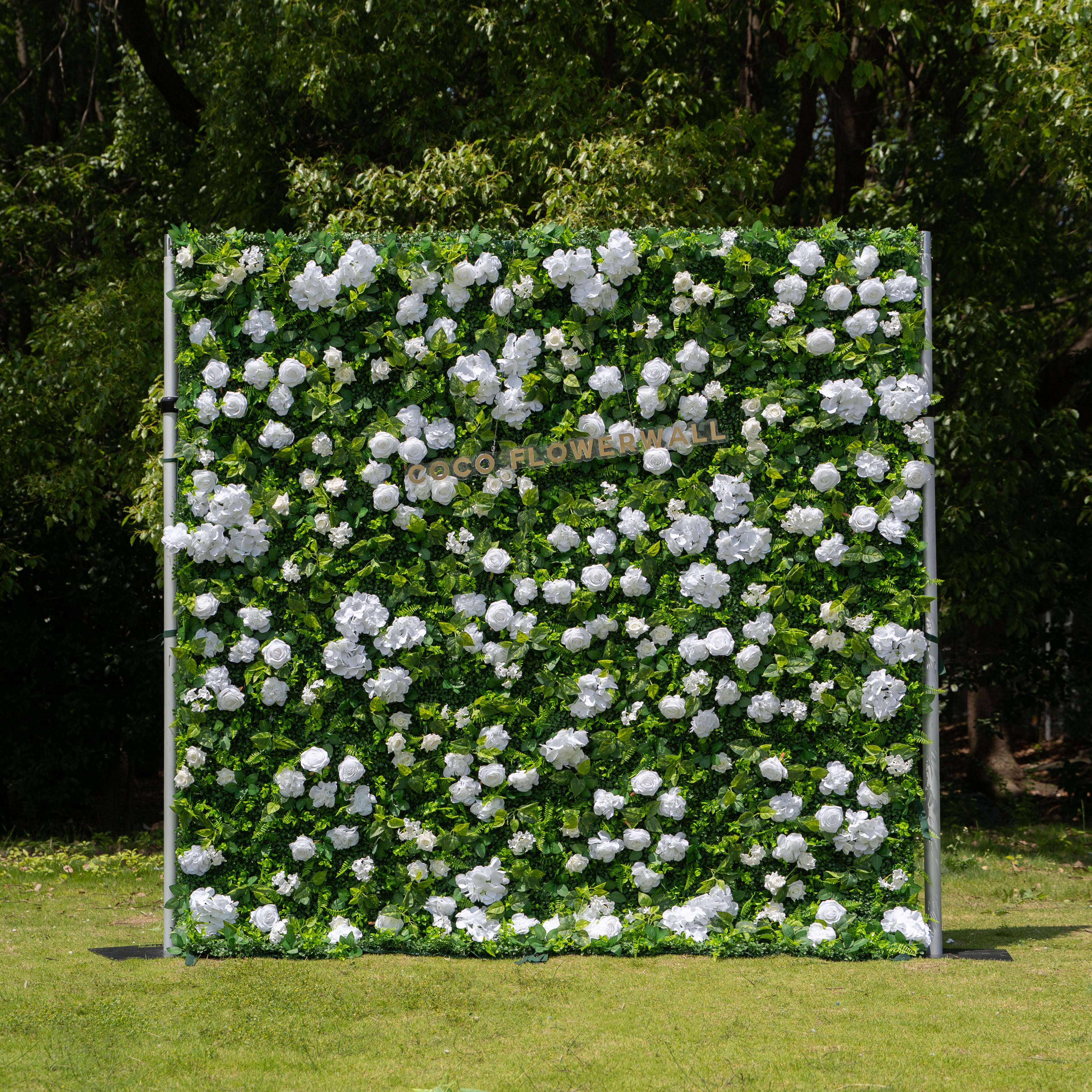 Harvard:Fabric Artificial rolling up curtain flower wall 8ftx8ft for wedding and event decorations(Only USA))