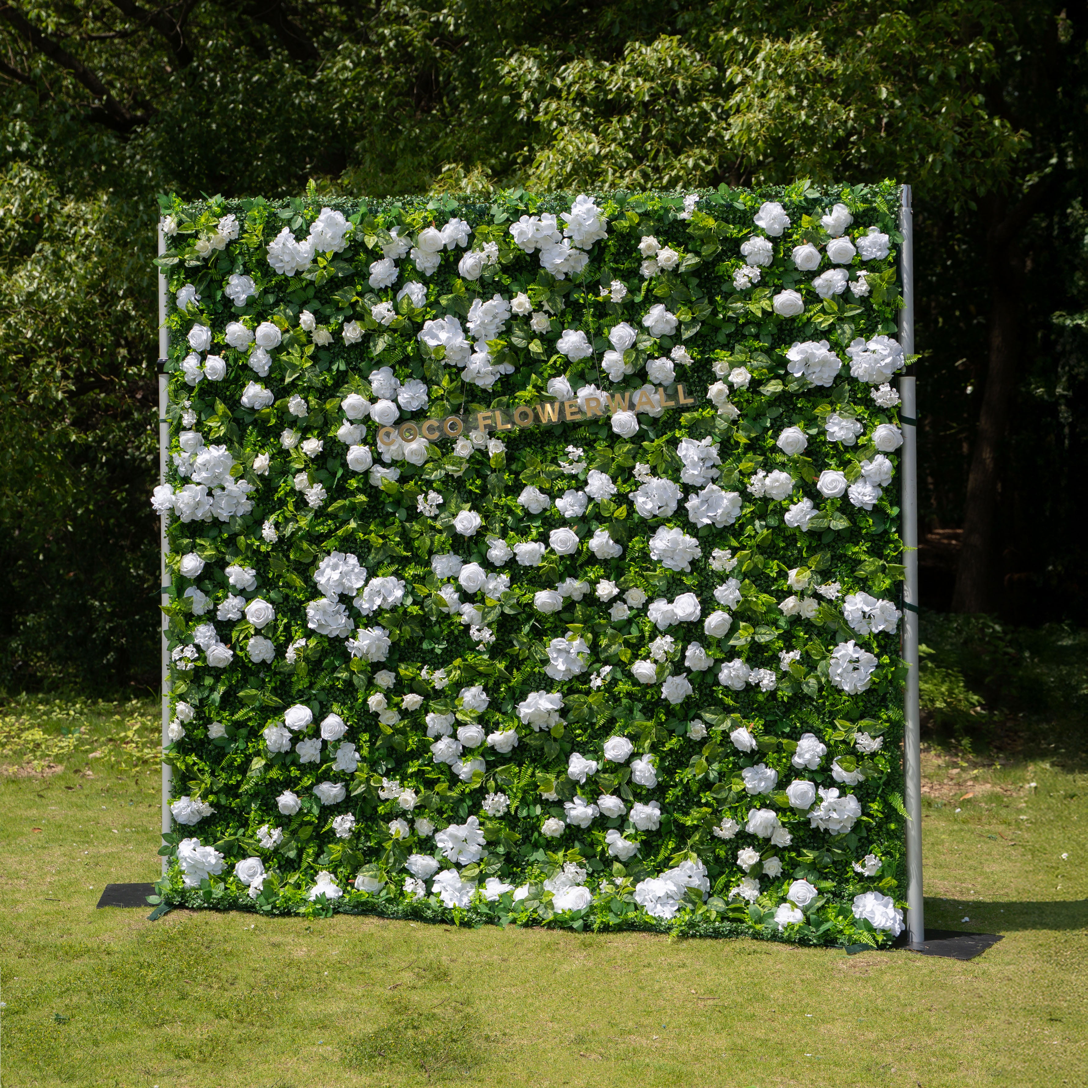 Harvard:Fabric Artificial rolling up curtain flower wall 8ftx8ft for wedding and event decorations(Only USA))