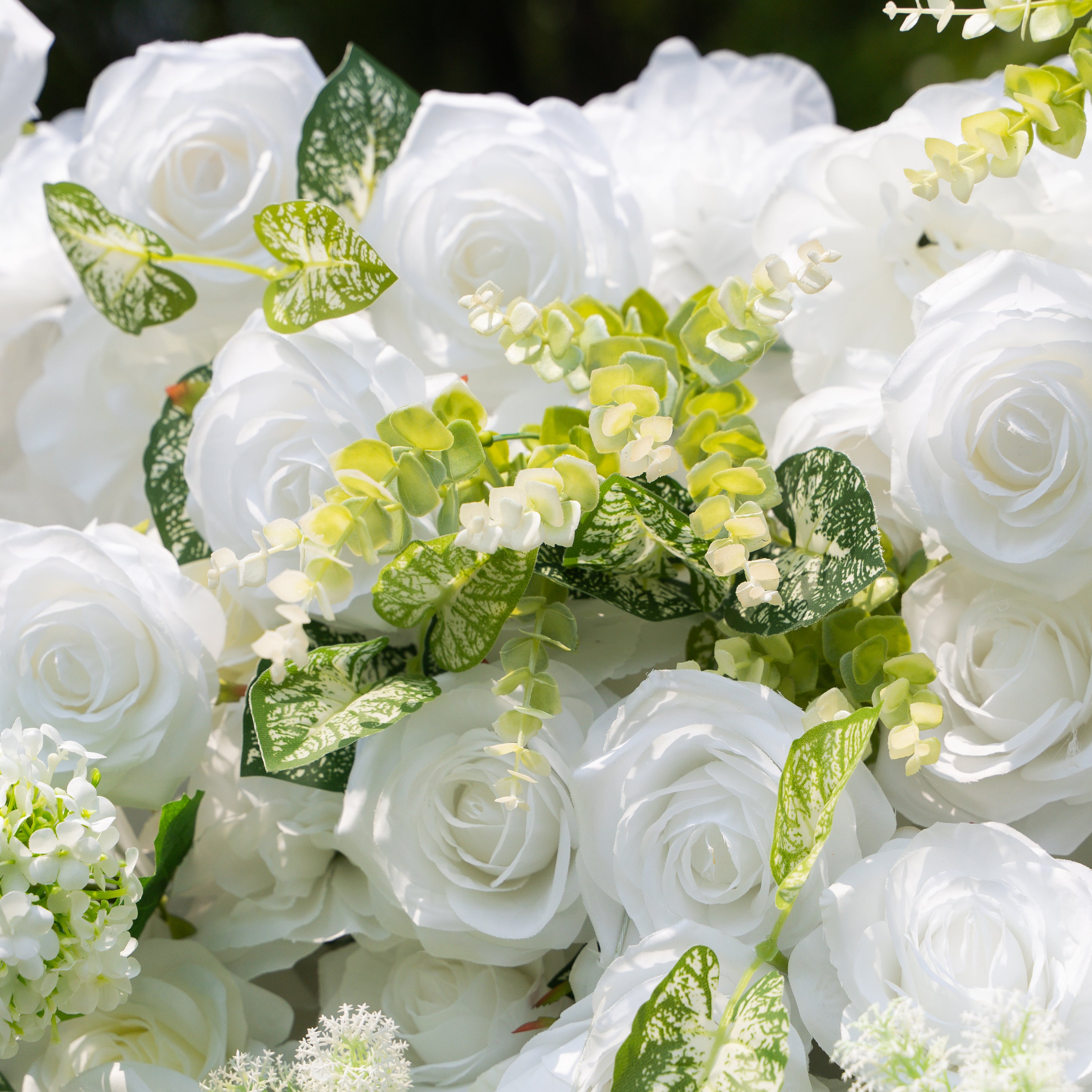 Icing :3D Fabric Artificial rolling up curtain flower wall