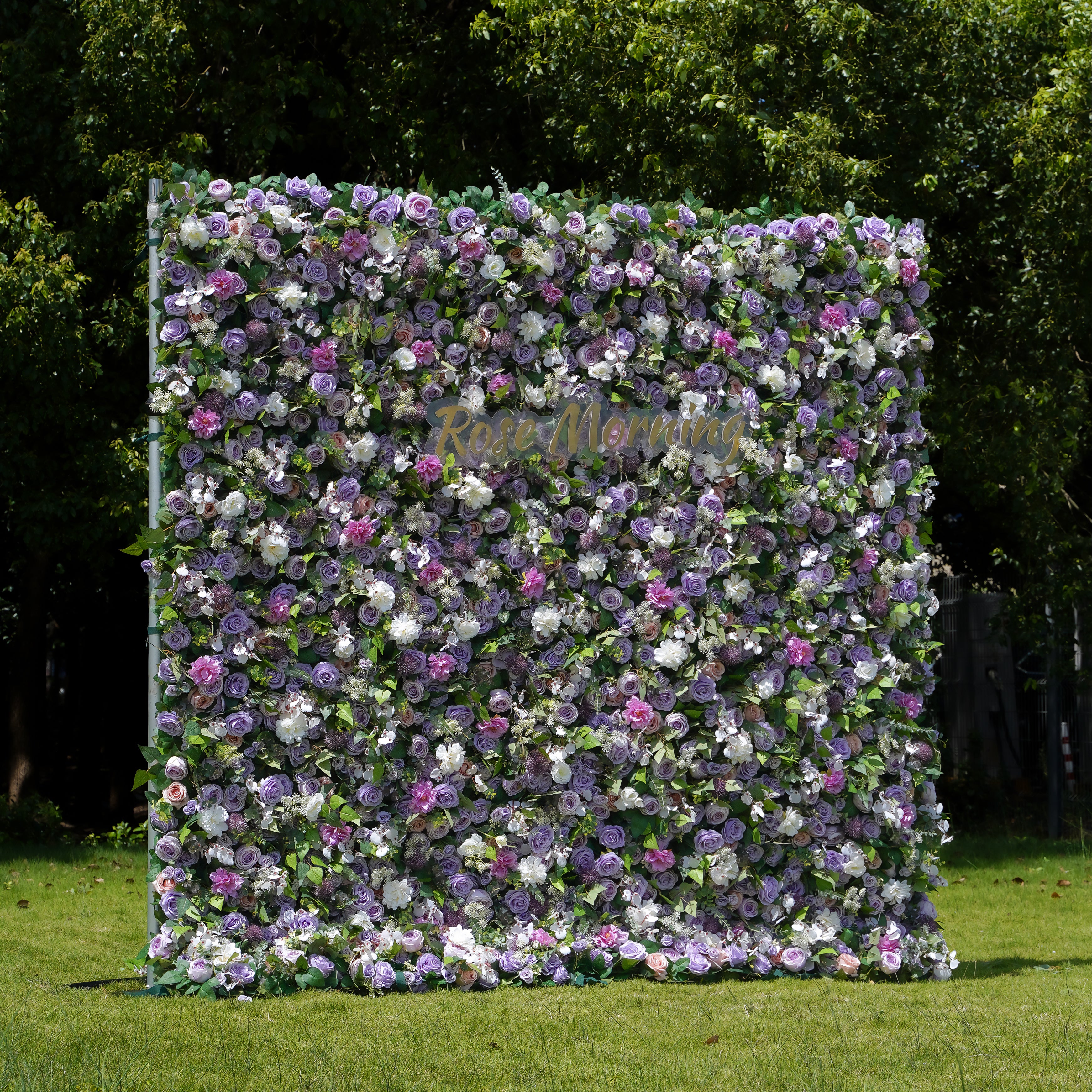 Isabella:5D 2023 New Fabric Artificial Flower Wall Rolling Up Curtain Flower Wall-R137 Rose Morning