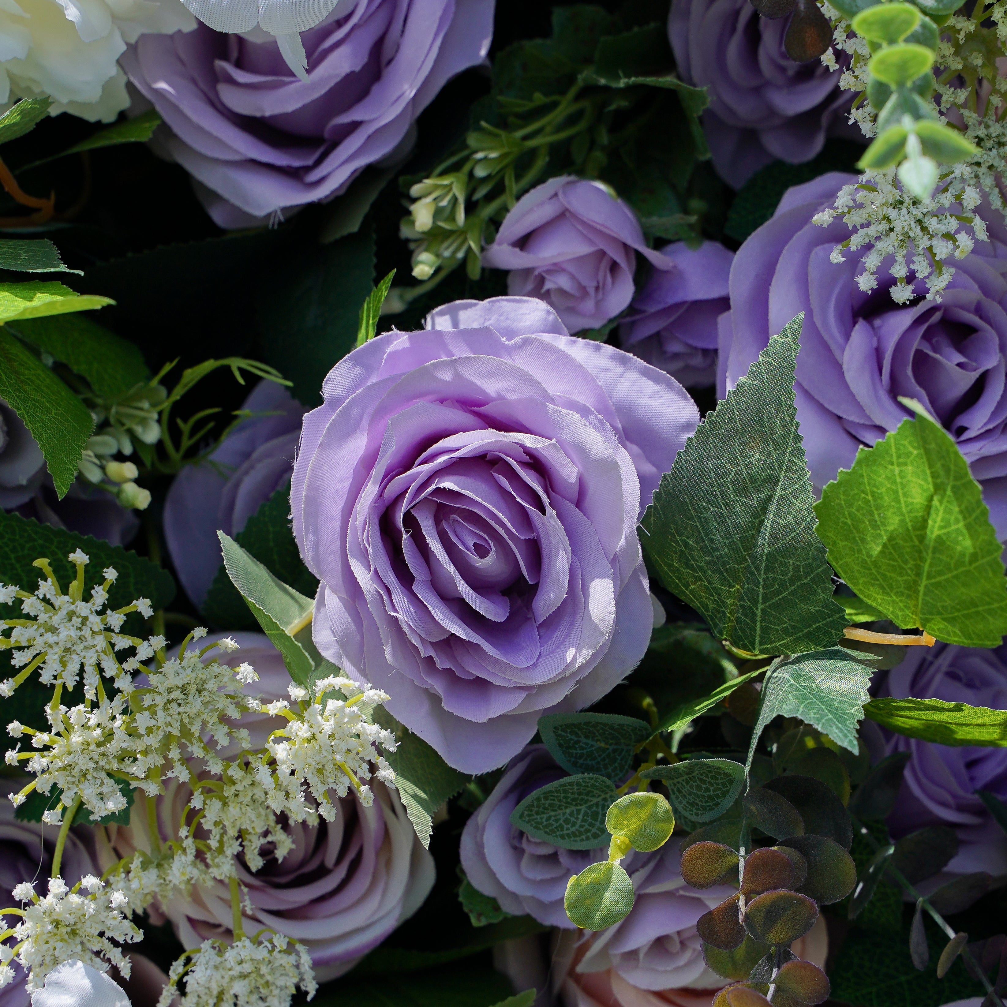 Isabella:5D 2023 New Fabric Artificial Flower Wall Rolling Up Curtain Flower Wall-R137 Rose Morning