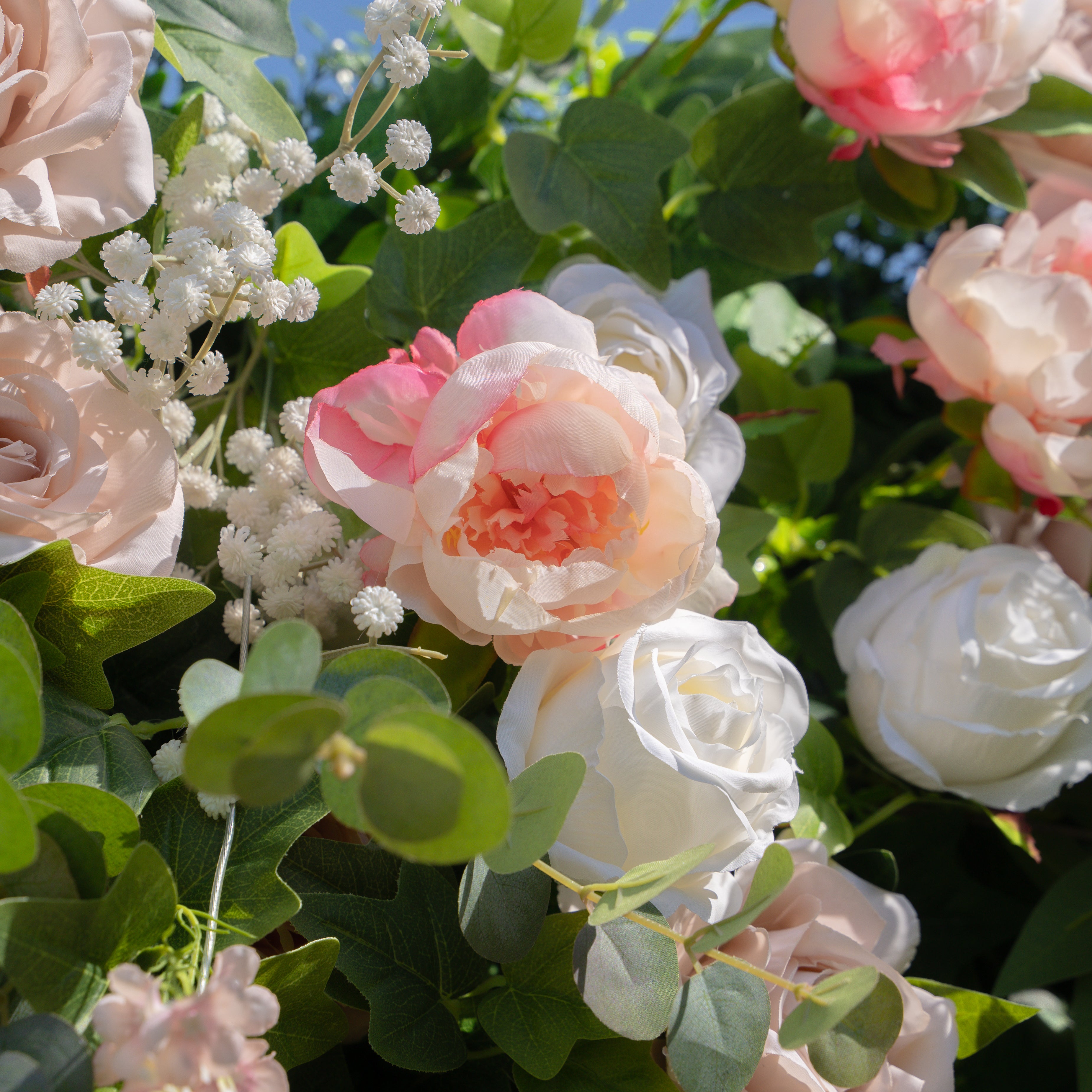 Joel:4D Fabric Artificial rolling up curtain flower wall (Ready to ship)