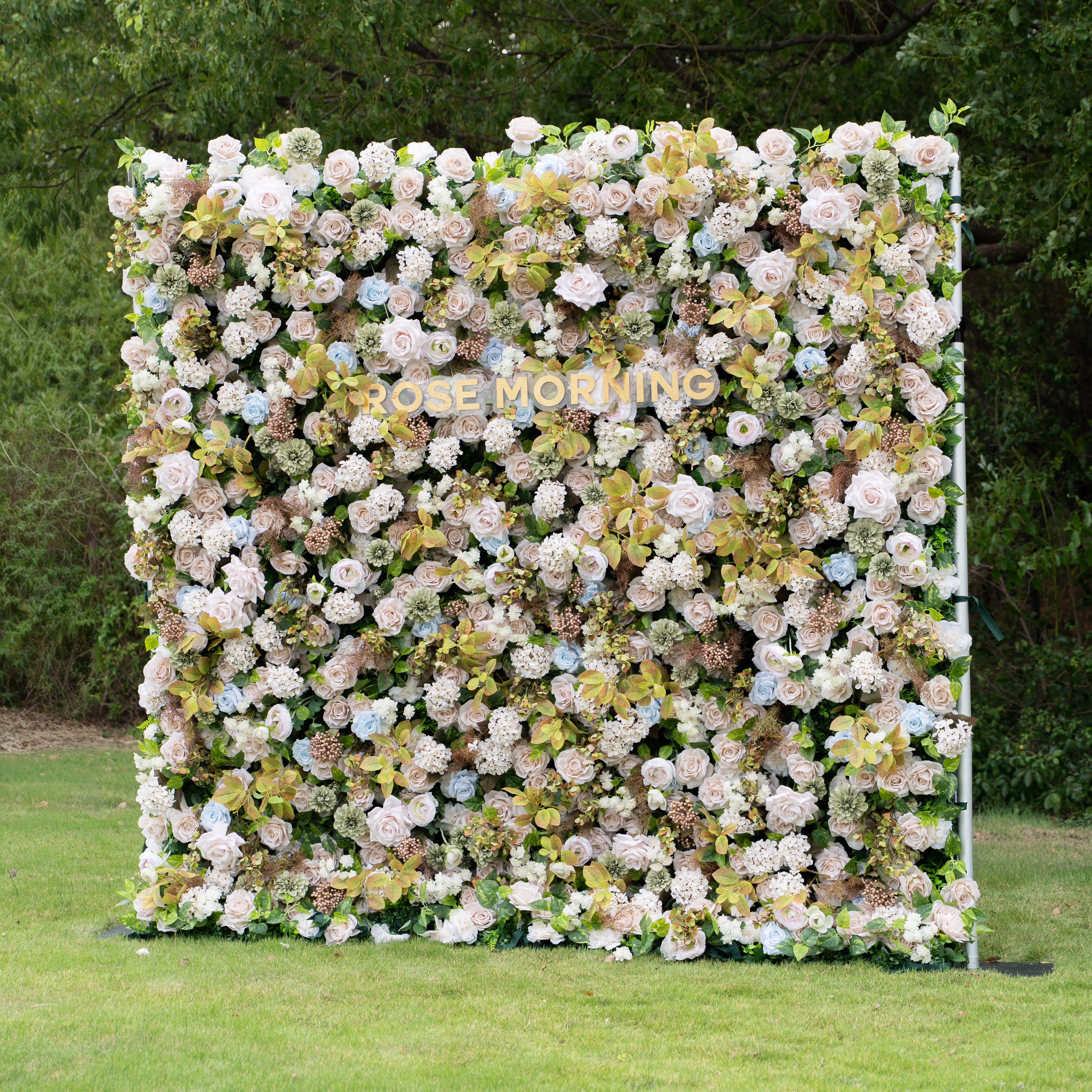July:5D Fabric Artificial rolling up curtain flower wall (Ready to ship)
